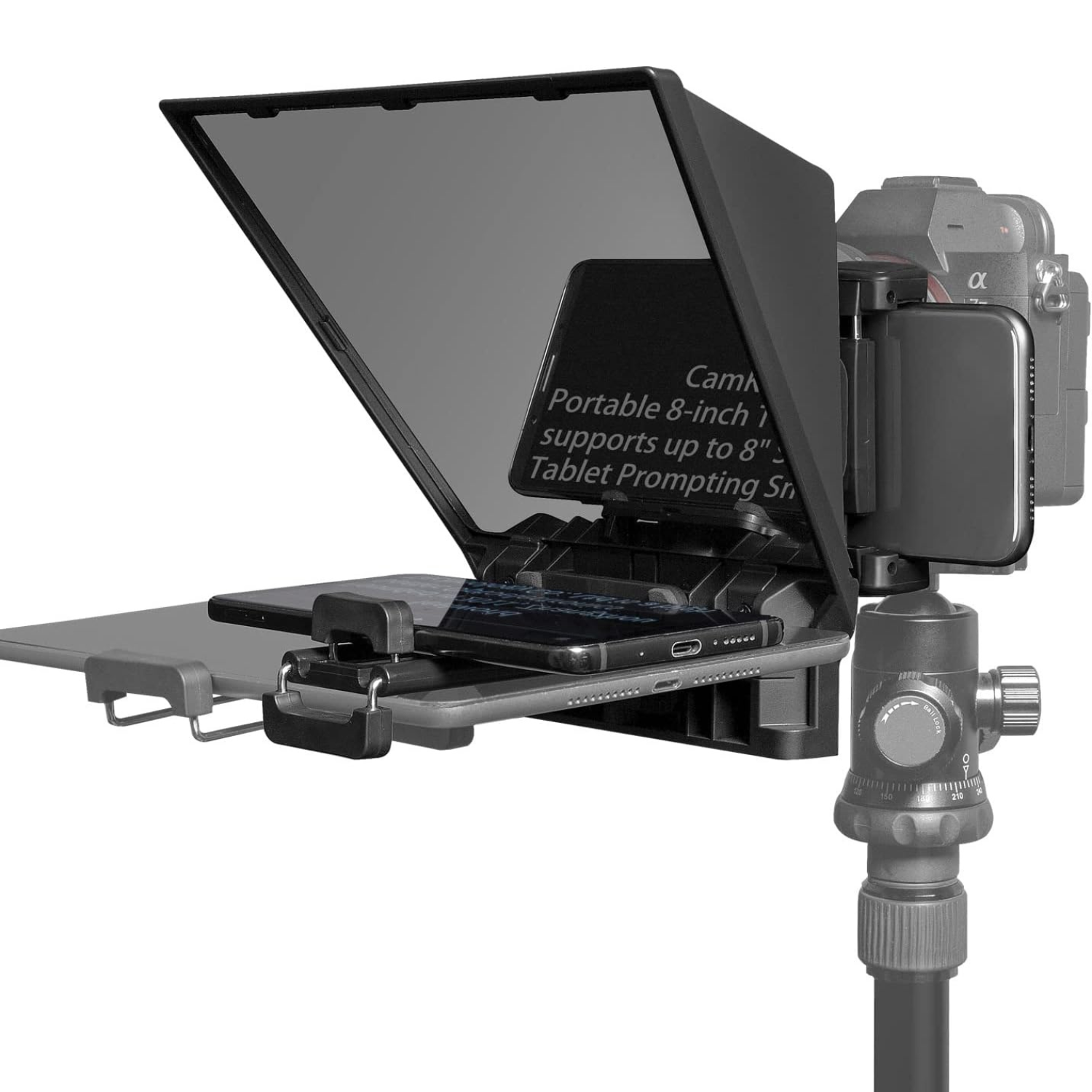 Teleprompter portátil TP2A para cámaras DSLR y celulares