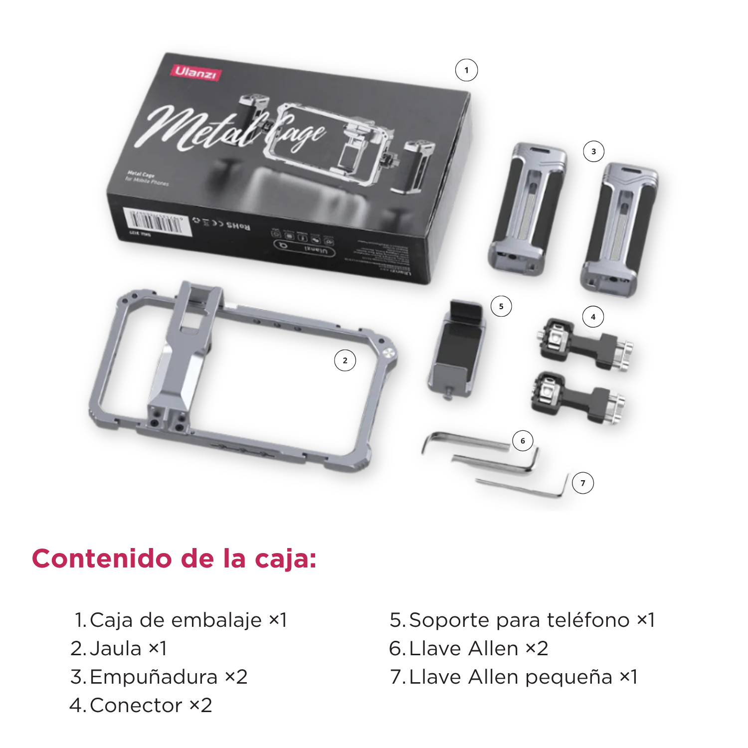 Soporte Jaula Metálica para Celulares Ulanzi Metal Cage