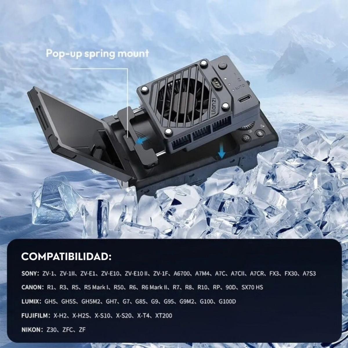 Ventilador Enfriador Ulanzi CU01 para Cámara