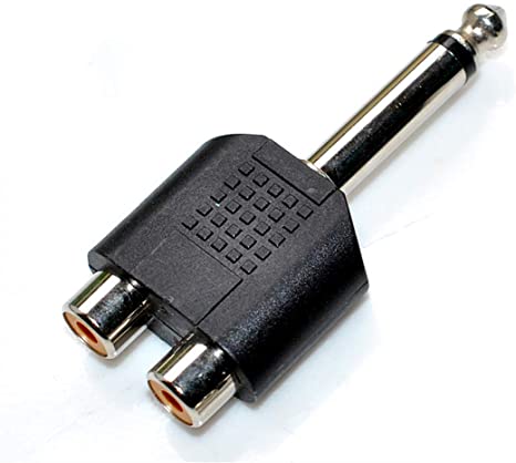 Adaptador Plug 6.5mm a 2 RCA Hembra