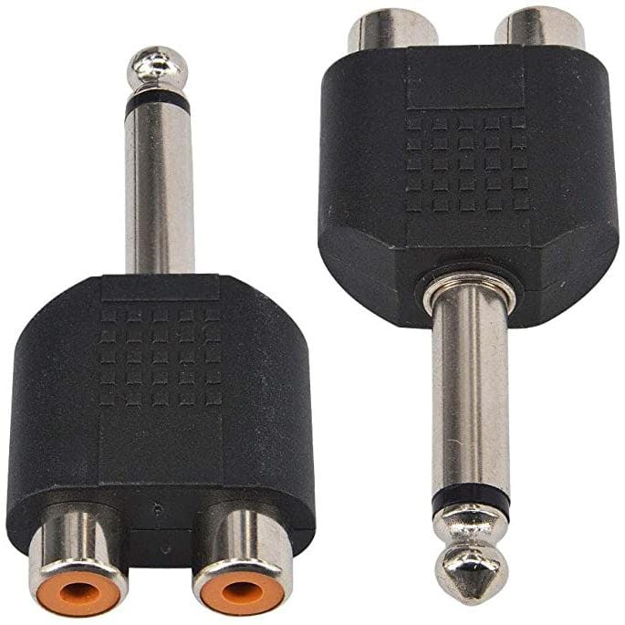 Adaptador Plug 6.5mm a 2 RCA Hembra