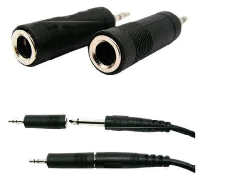 Adaptador de Audio de Plug 3.5mm a Jack 6.3mm Negro