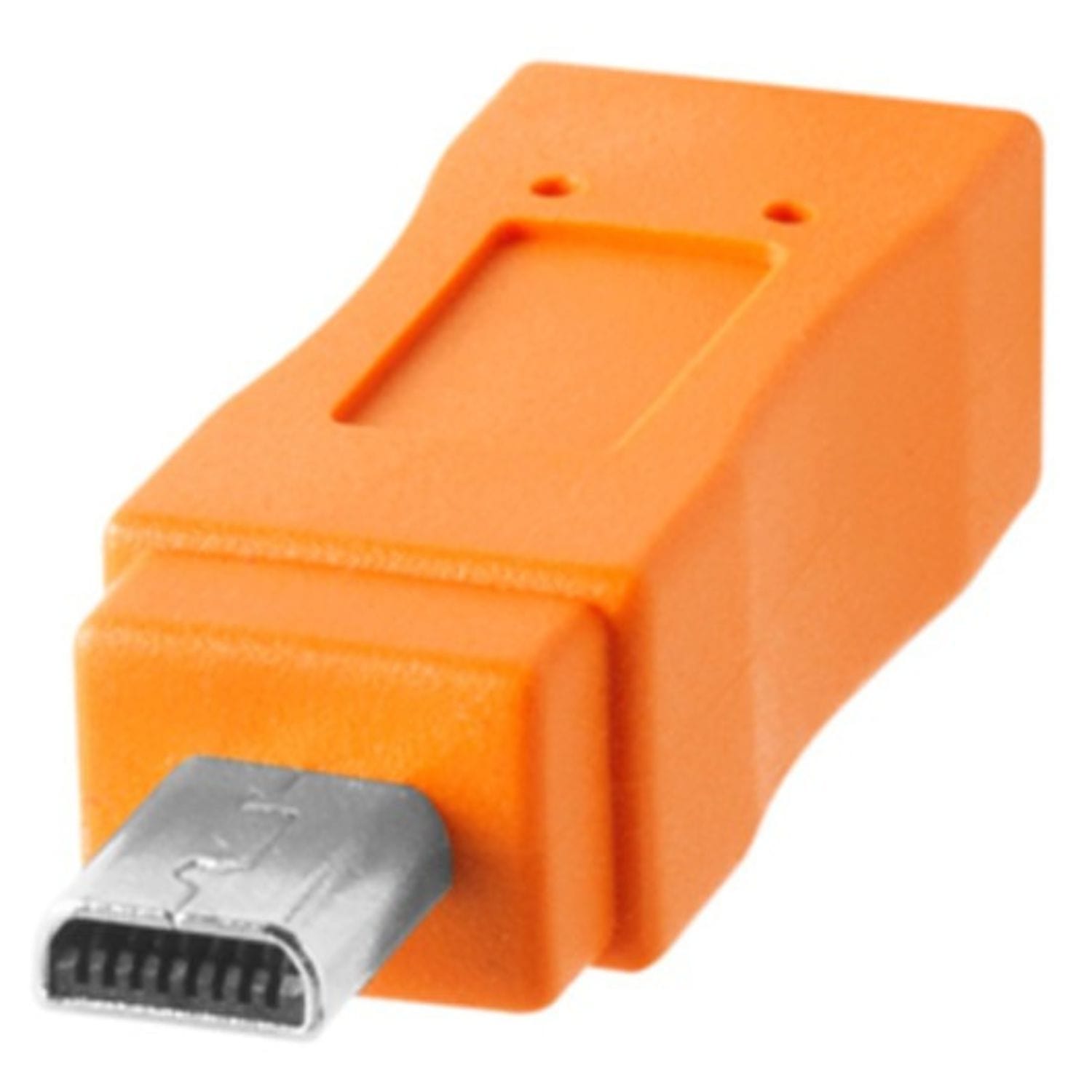 Cable Tether Tools USB 2.0 a Mini-B con 8 pines (4,6 metros)