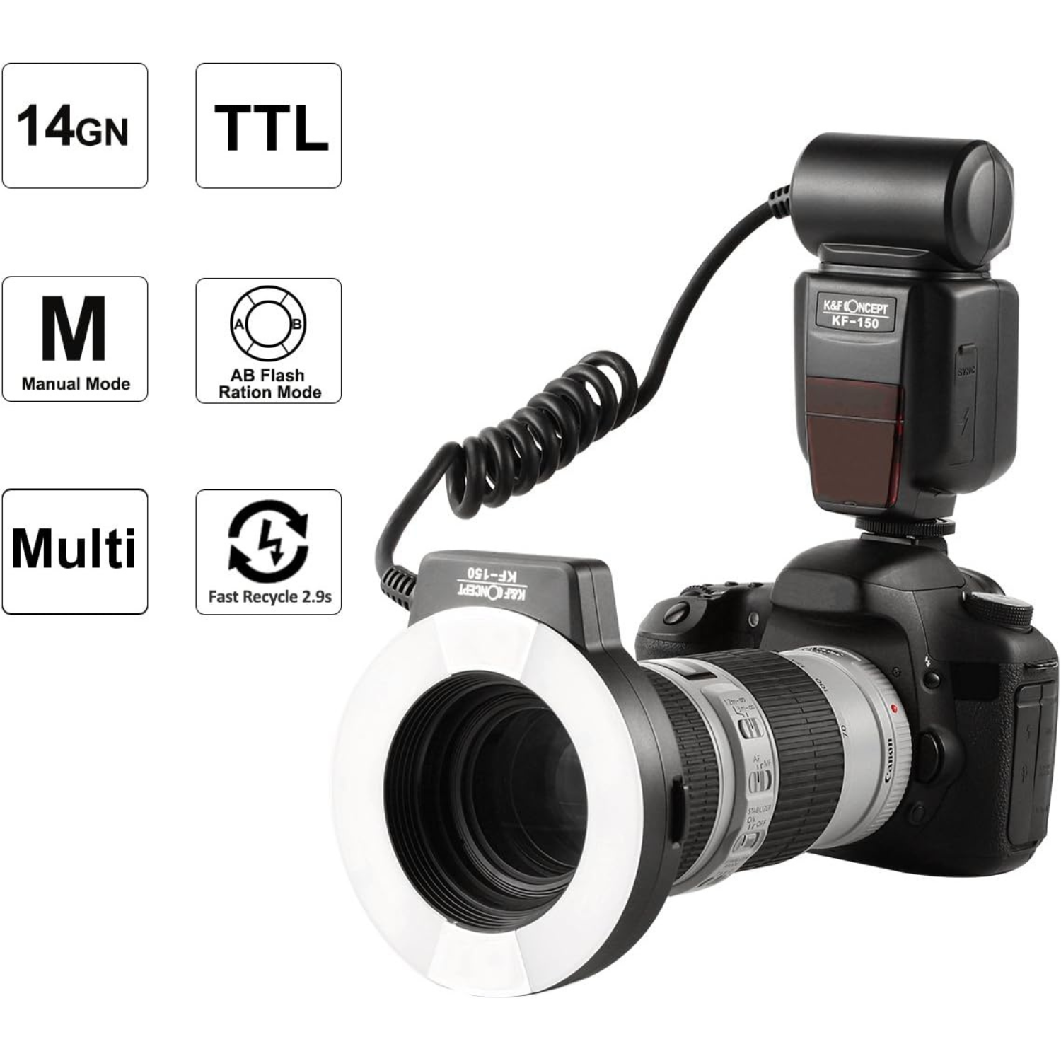Ring Flash K&F Concept KF150