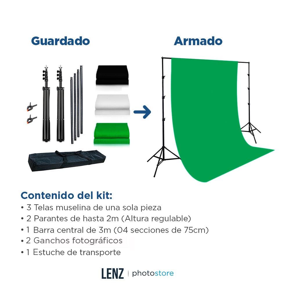 Kit Fondo 3 en 1 + Kit de luces LED