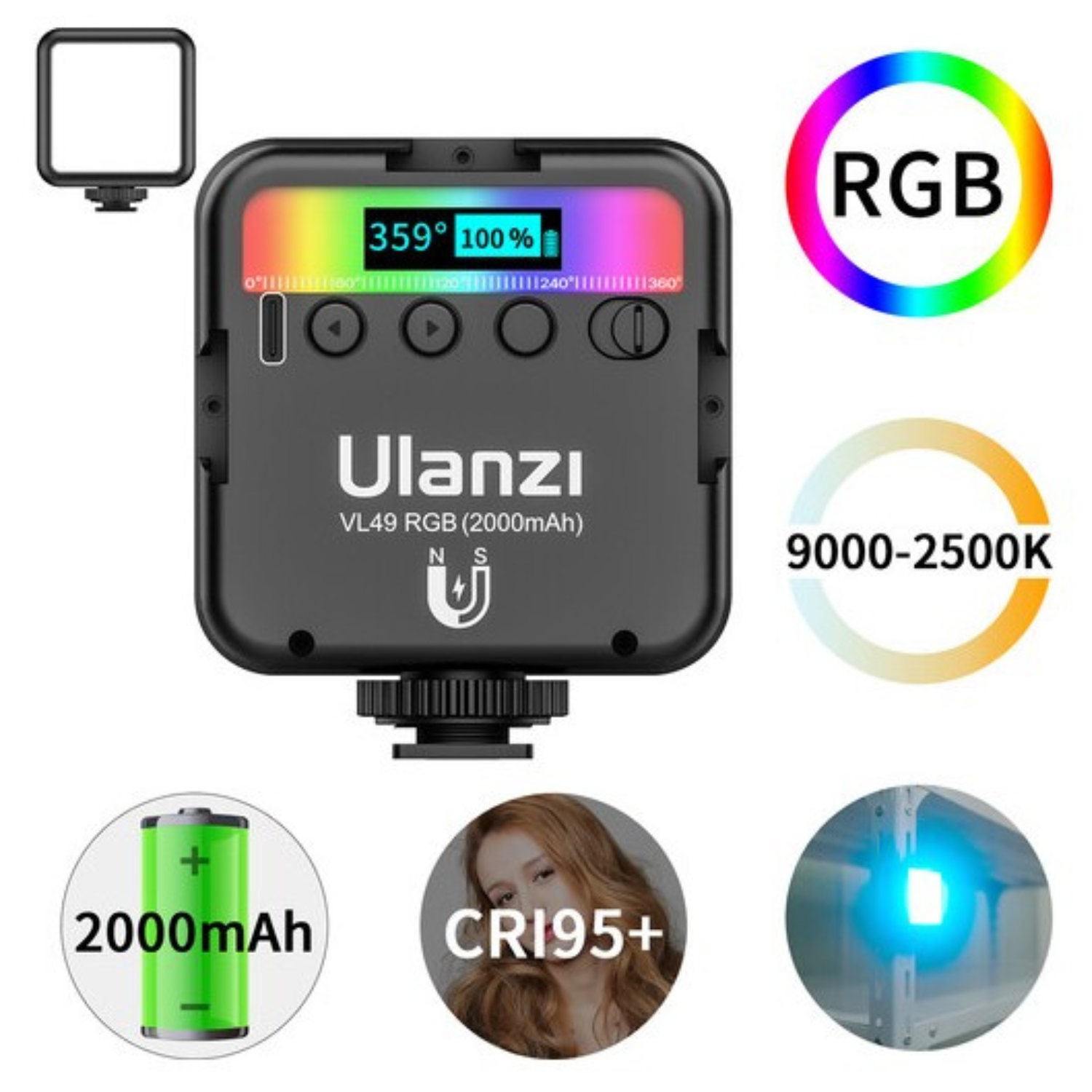 Luz LED Ulanzi VL49 RGB