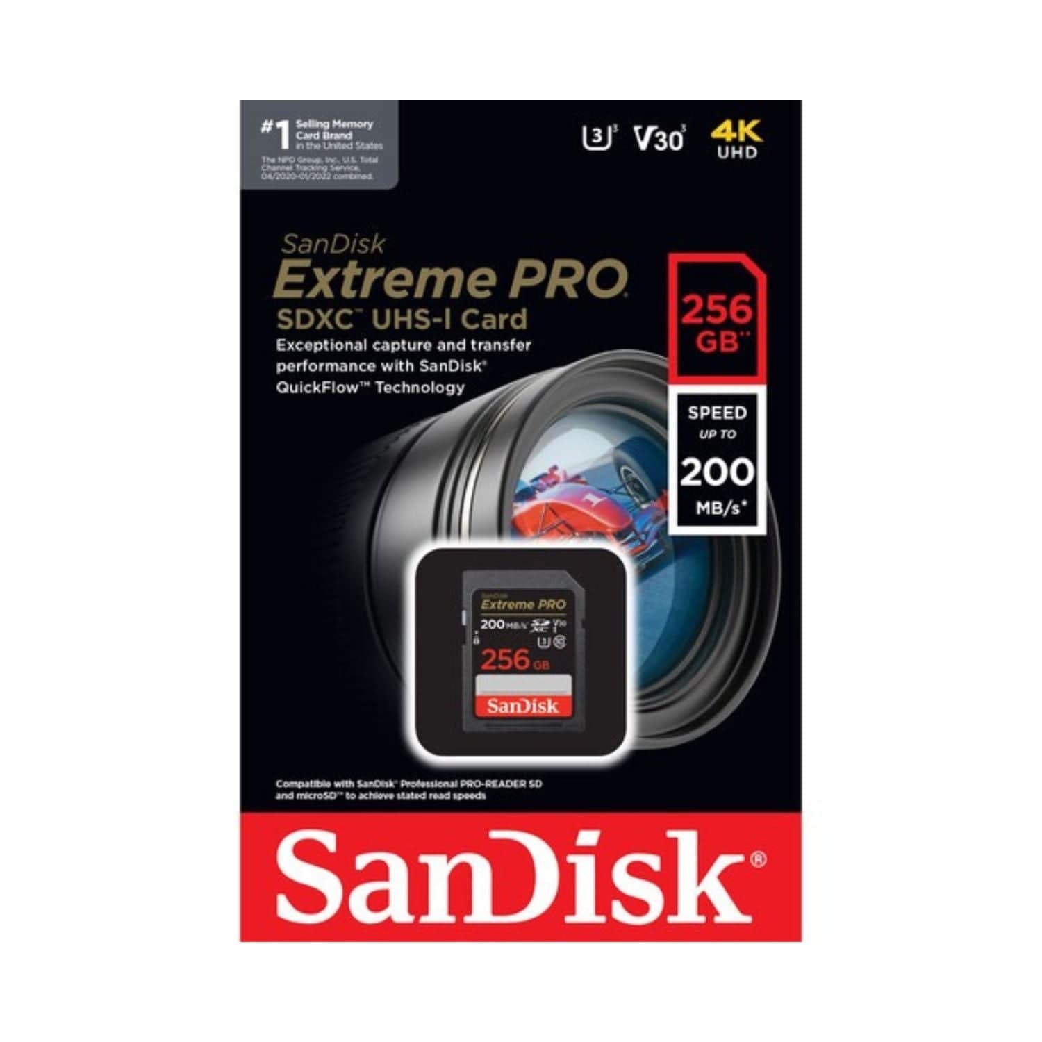 Memoria SD Sandisk Extreme Pro 256GB 200MB/s