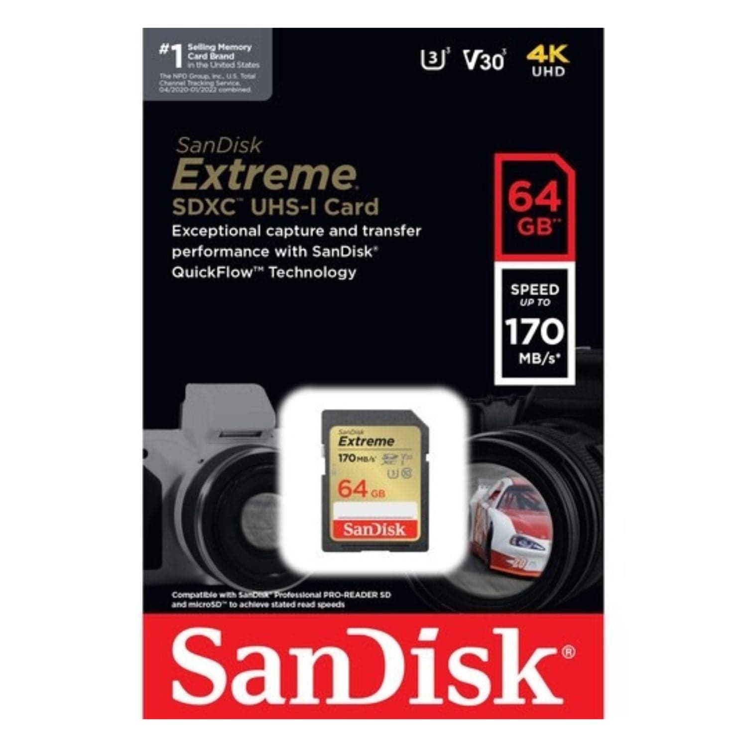 Memoria Sandisk Extreme 64GB 170MB/s