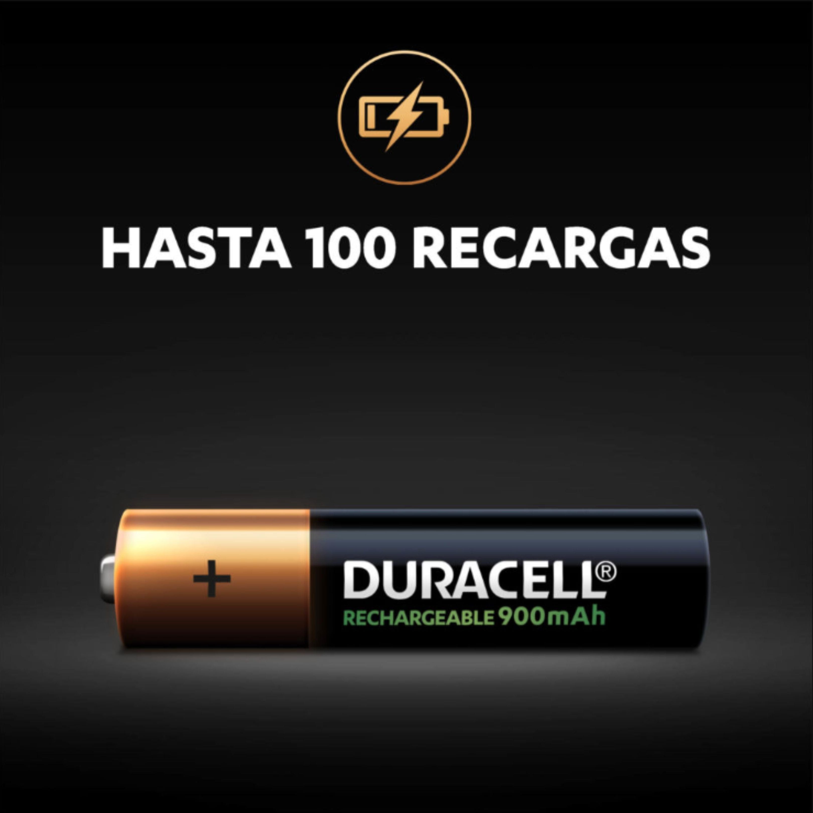 Pilas Recargables Duracell AAA de 900 mAh (4 unidades)