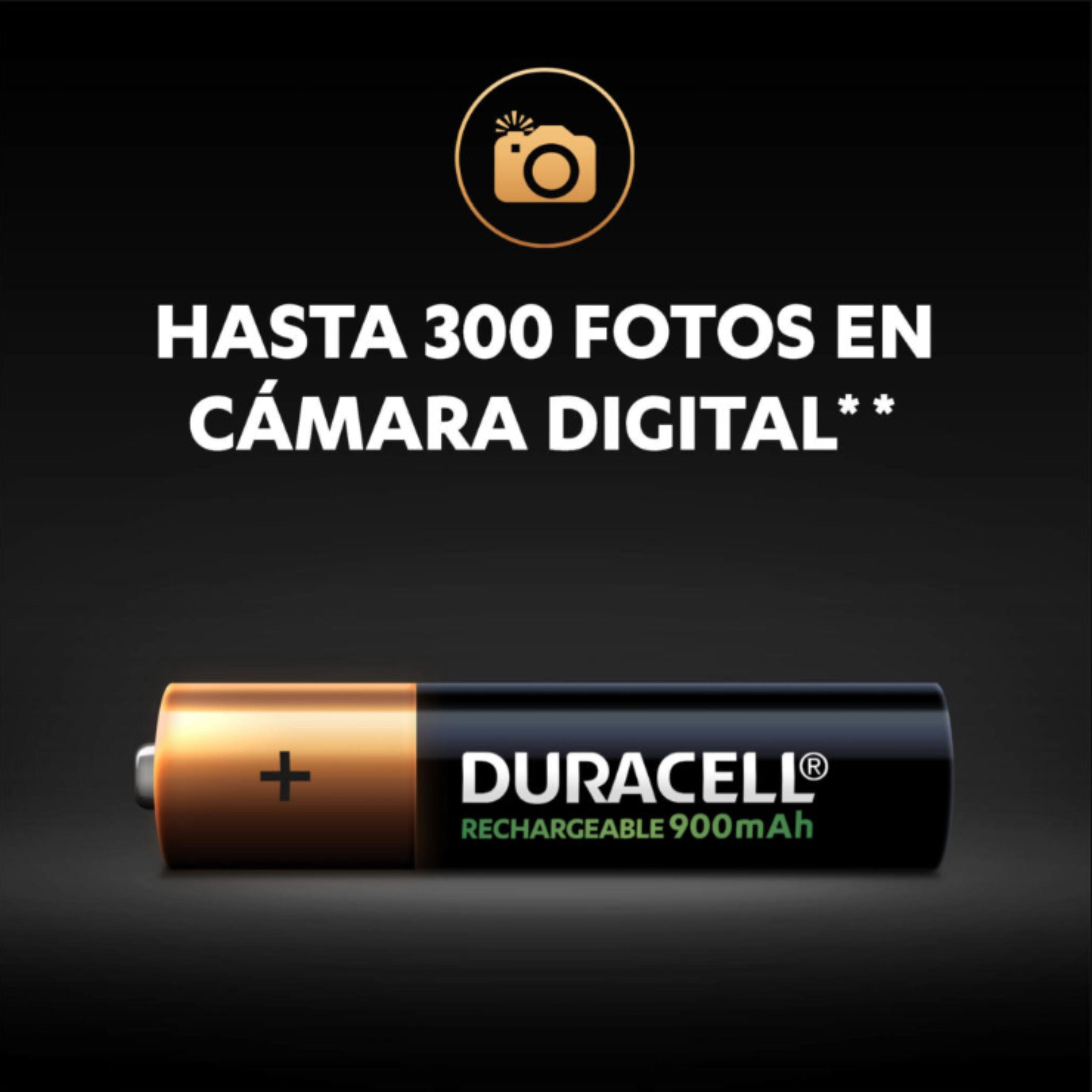 Pilas Recargables Duracell AAA de 900 mAh (4 unidades)