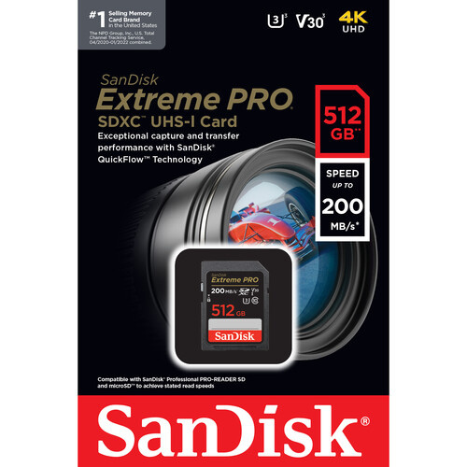 Memoria SD Sandisk Extreme Pro 512GB 200MB/s