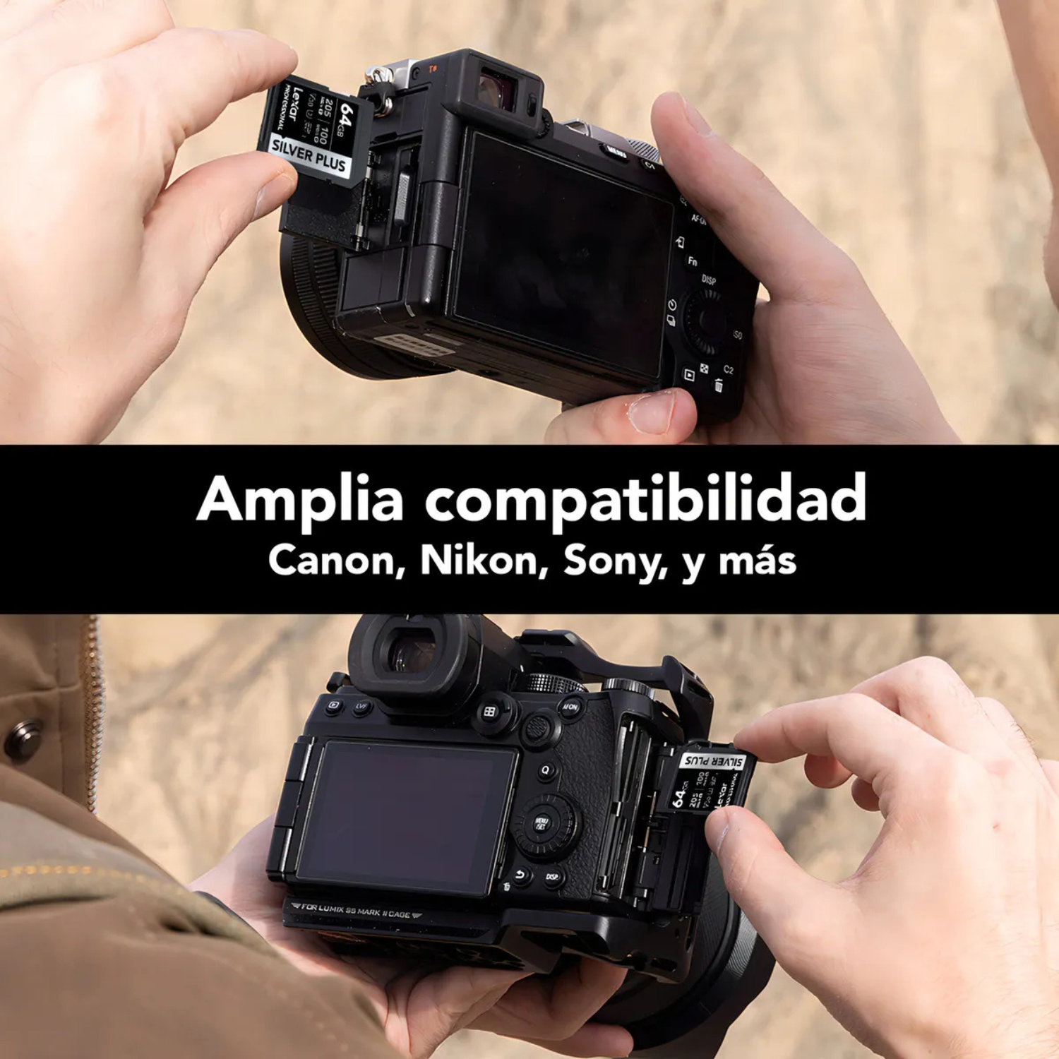 Memoria SDXC U3 V30 Lexar Professional 64GB - W:100MB/s -R:205MB/s SILVER PLUS