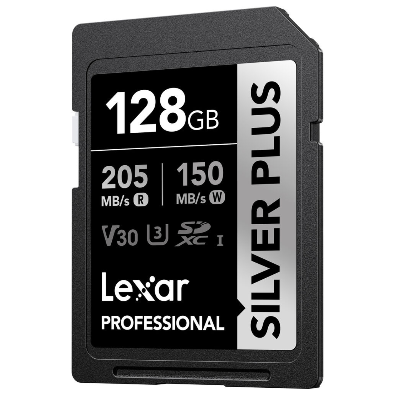 Memoria SDXC U3 V30 Lexar Professional 128GB - W:150MB/s -R:205MB/s SILVER PLUS