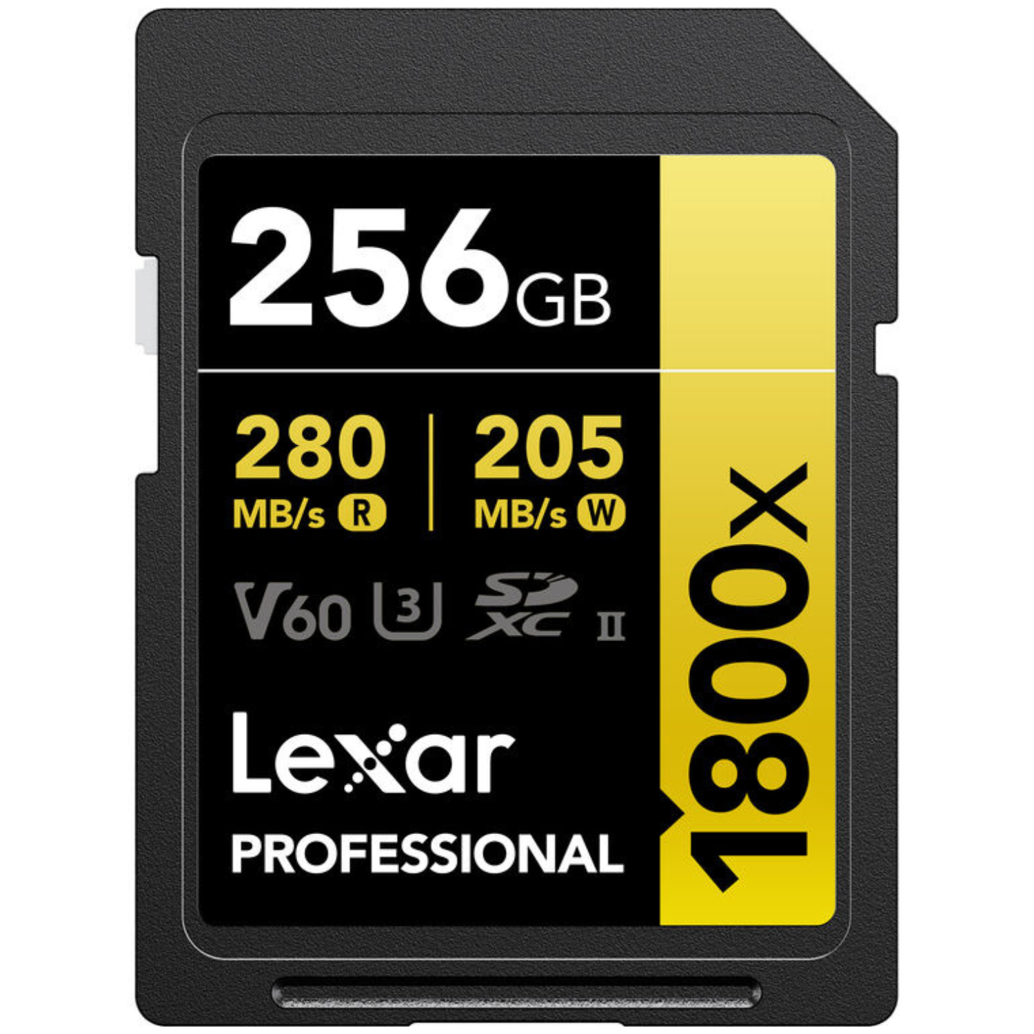 Memoria SDXC U3 V60 Lexar Professional 256GB - W:205MB/s -R:280MB/s 1800x