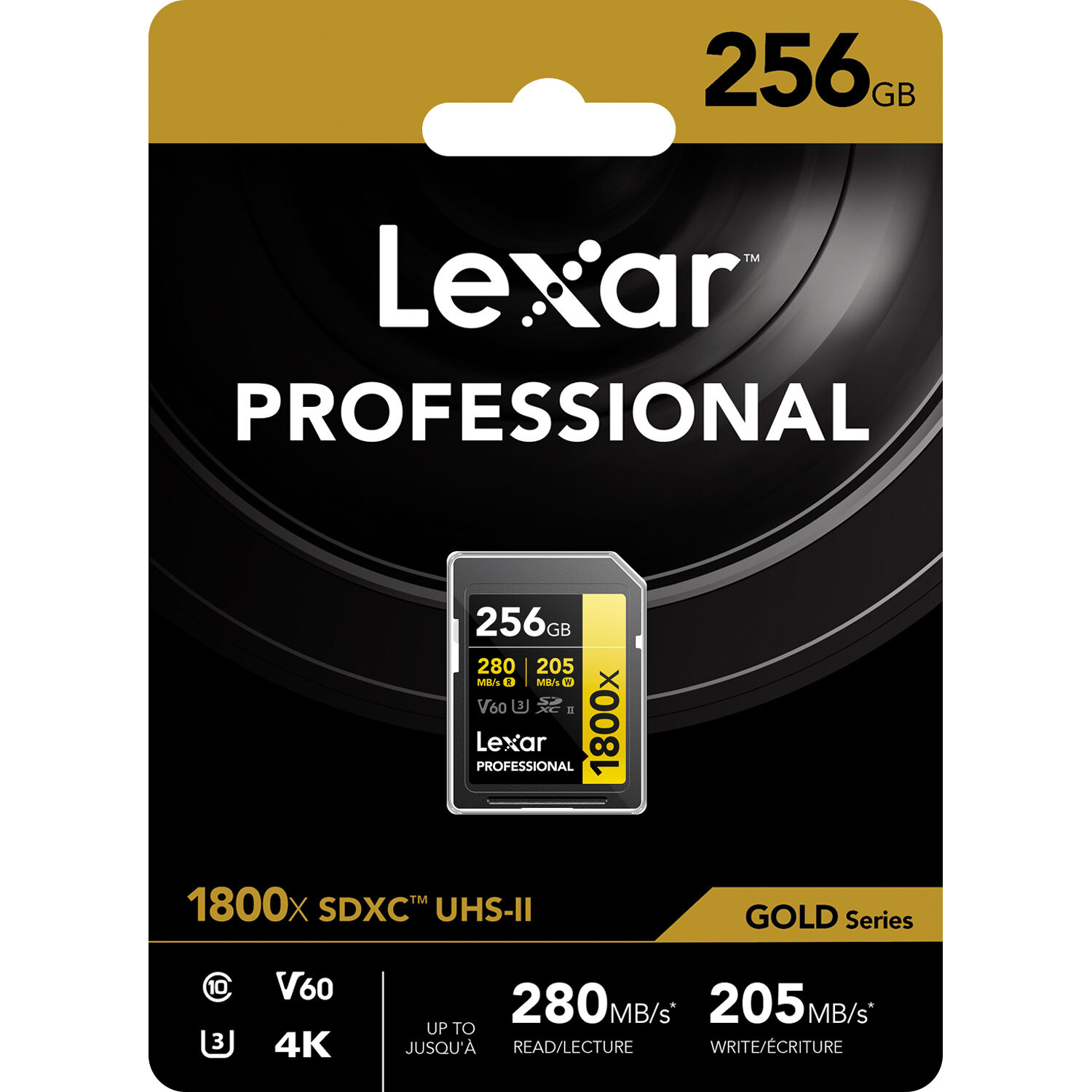 Memoria SDXC U3 V60 Lexar Professional 256GB - W:205MB/s -R:280MB/s 1800x