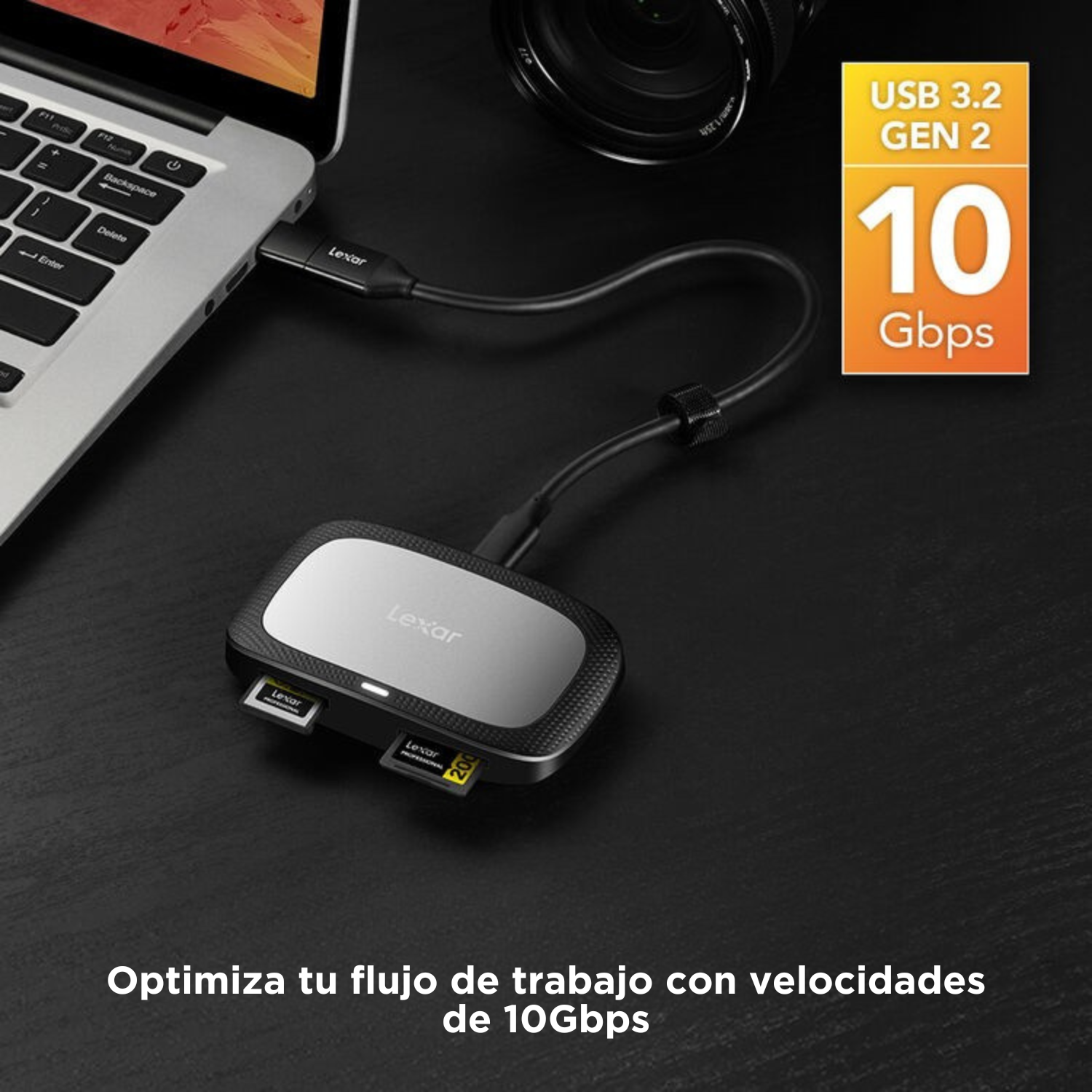 Lector de tarjetas Lexar Professional CFexpress Tipo A/SD USB 3.2 Gen 2
