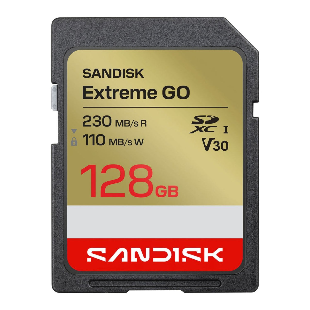 Memoria SD SanDisk Extreme GO 128GB V30 U3 UHS-I R:230MB/s 4K