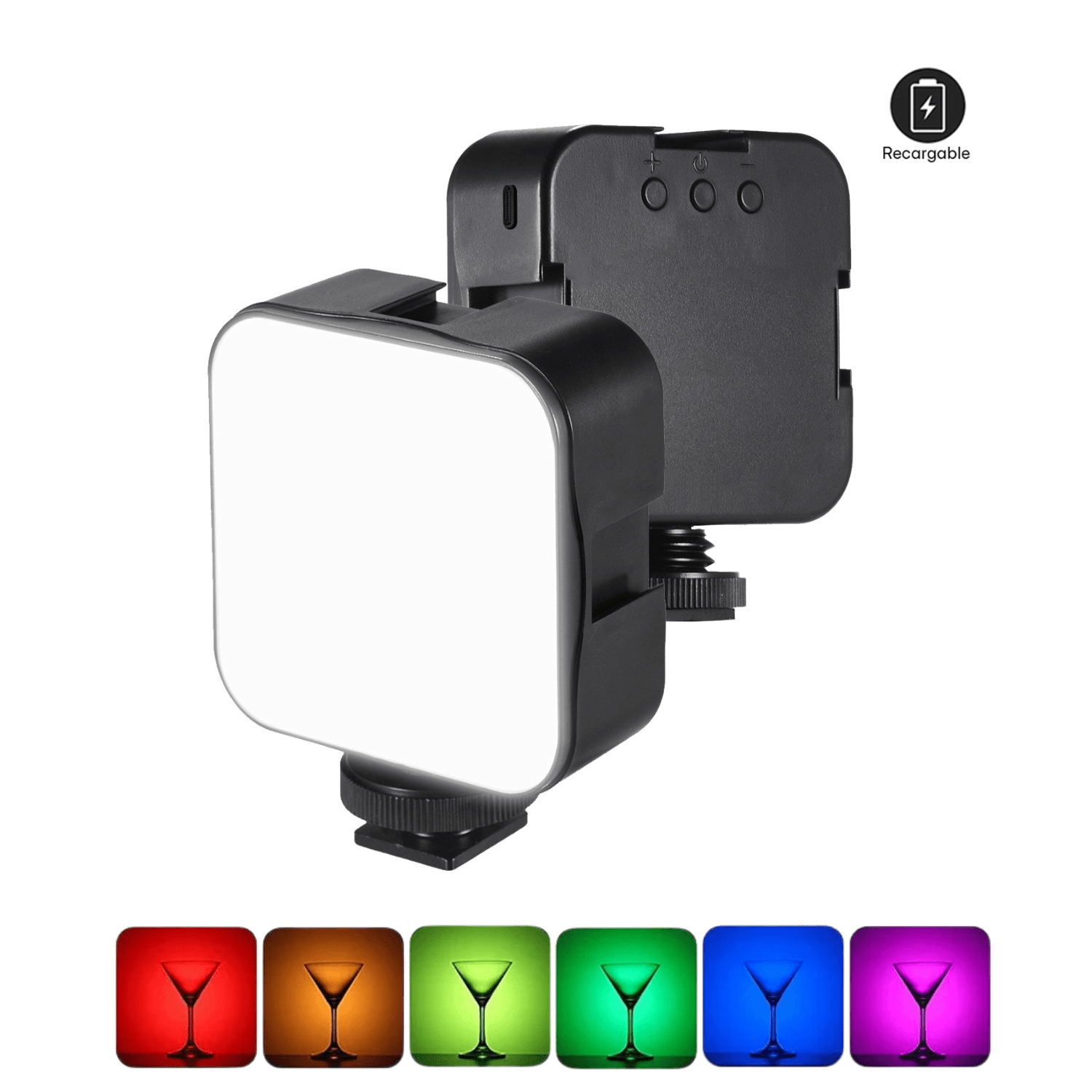 Luz LED RGB recargable con clip para celular AY-83