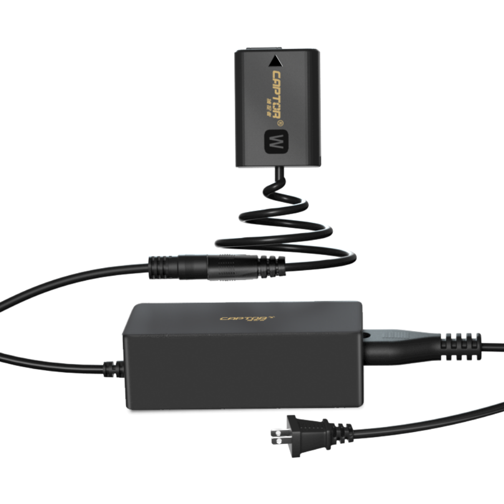 Adaptador de Corriente y Batería Dummy Captor NP-FW50 para Sony