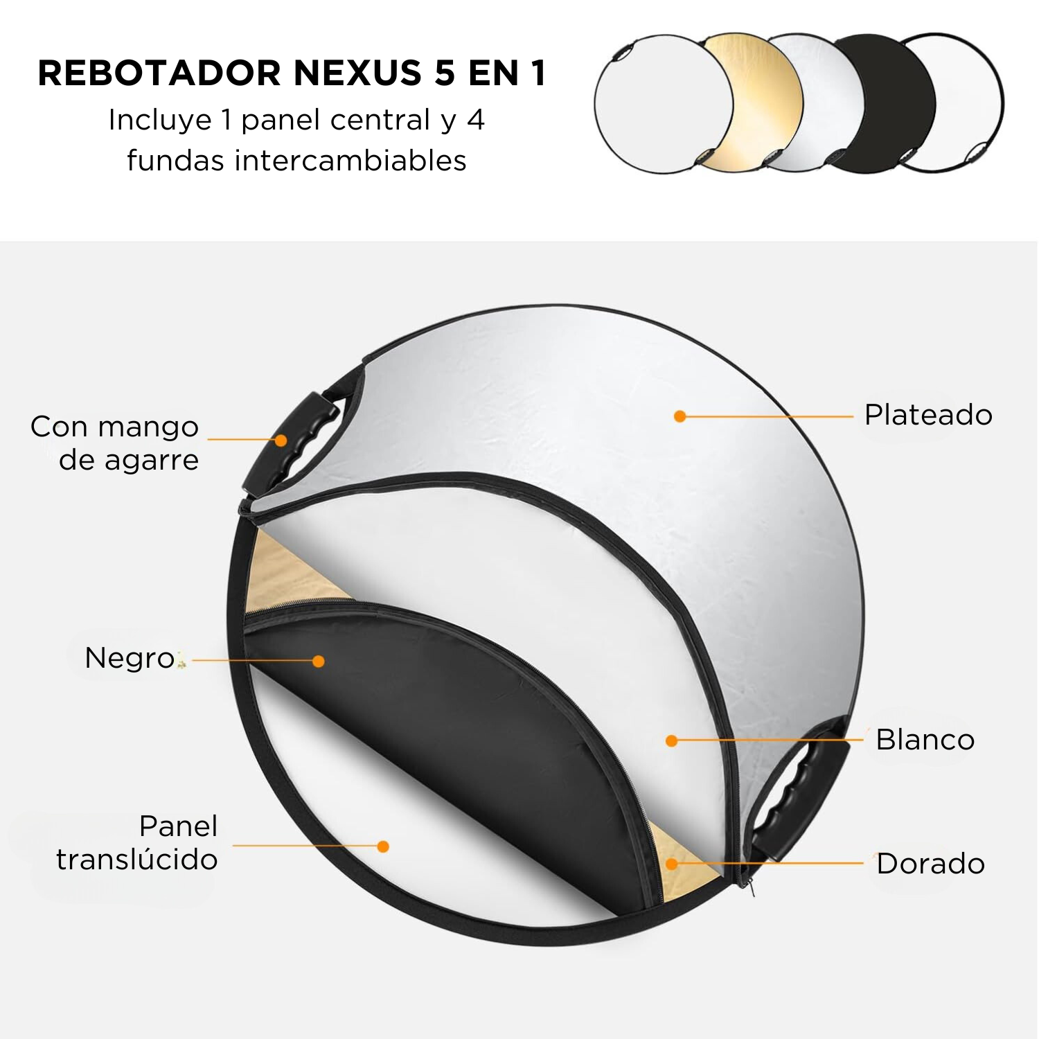 Rebotador Nexus 5 en 1 - 110cm