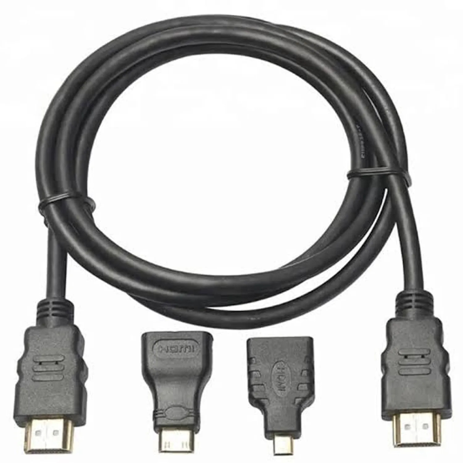 Cable Hdmi 3 En 1 (Con adaptador Micro HDMI y Mini HDMI)