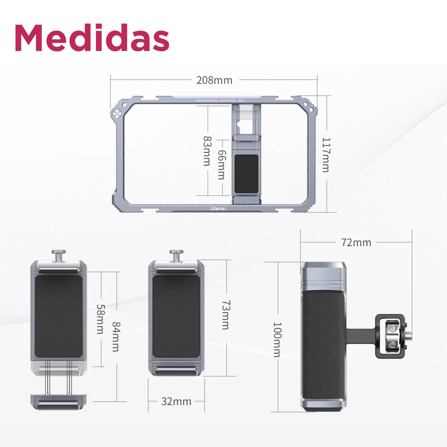 Soporte Jaula Metálica para Celulares Ulanzi Metal Cage