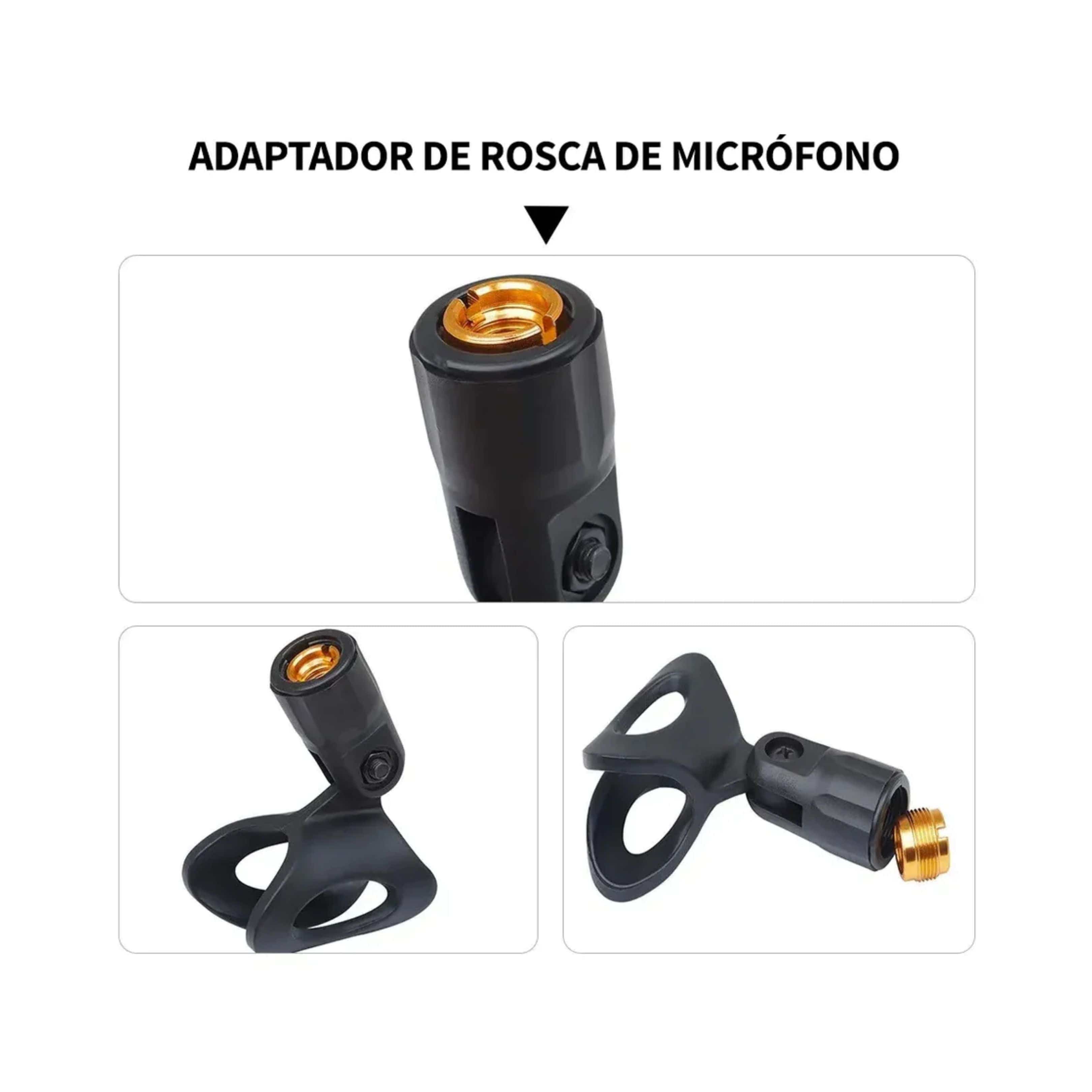 Adaptador de 3/8" a 5/8" para clips de micrófonos (aluminio anodizado)