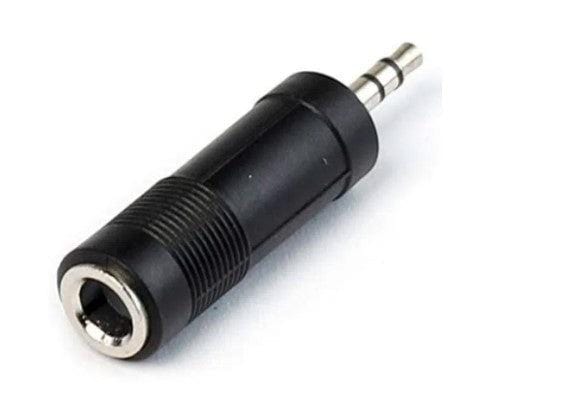 Adaptador de Audio de Plug 3.5mm a Jack 6.3mm Negro