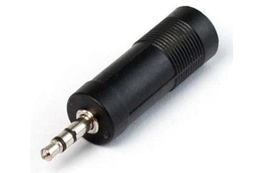 Adaptador de Audio de Plug 3.5mm a Jack 6.3mm Negro