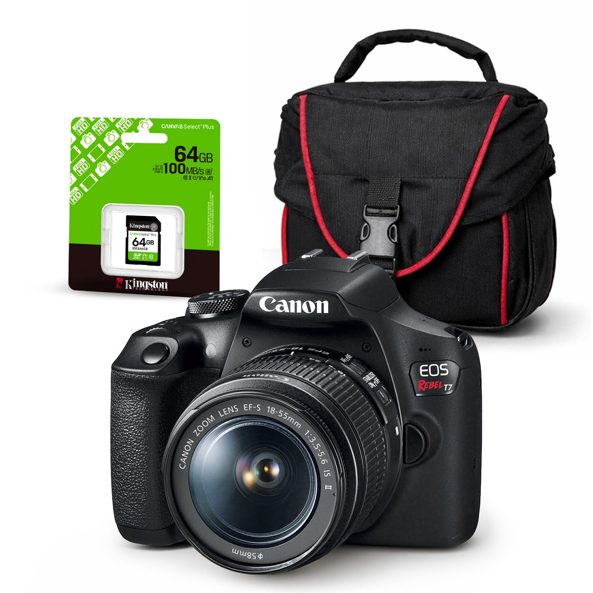 Cámara Canon EOS T7 + Lente EF-S 18-55mm f/3.5-5.6 IS II