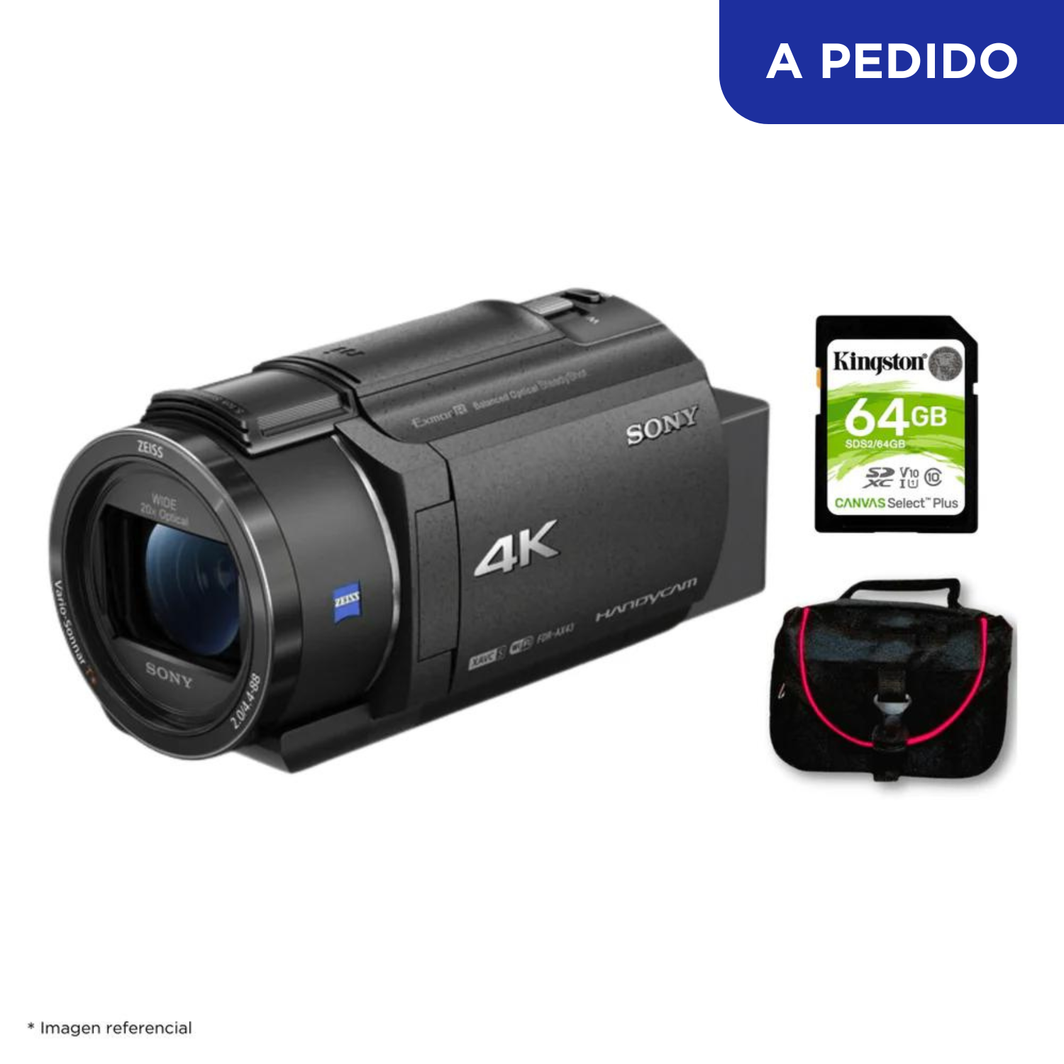 Filmadora 4k Handycam Sony FDR-AX43A + Kit Básico