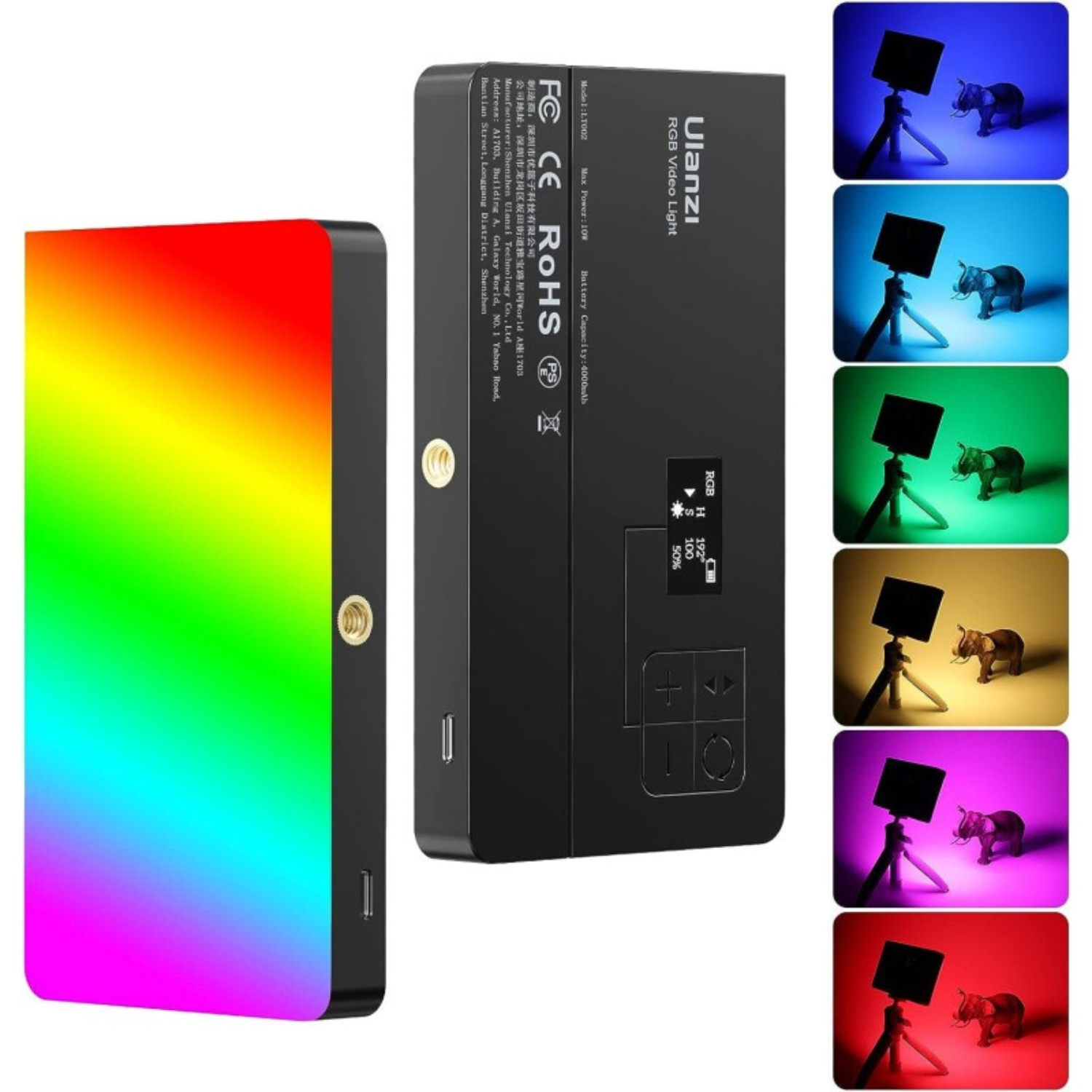 Kit Vlogger Ulanzi para celular - Luz Led LT002 RGB