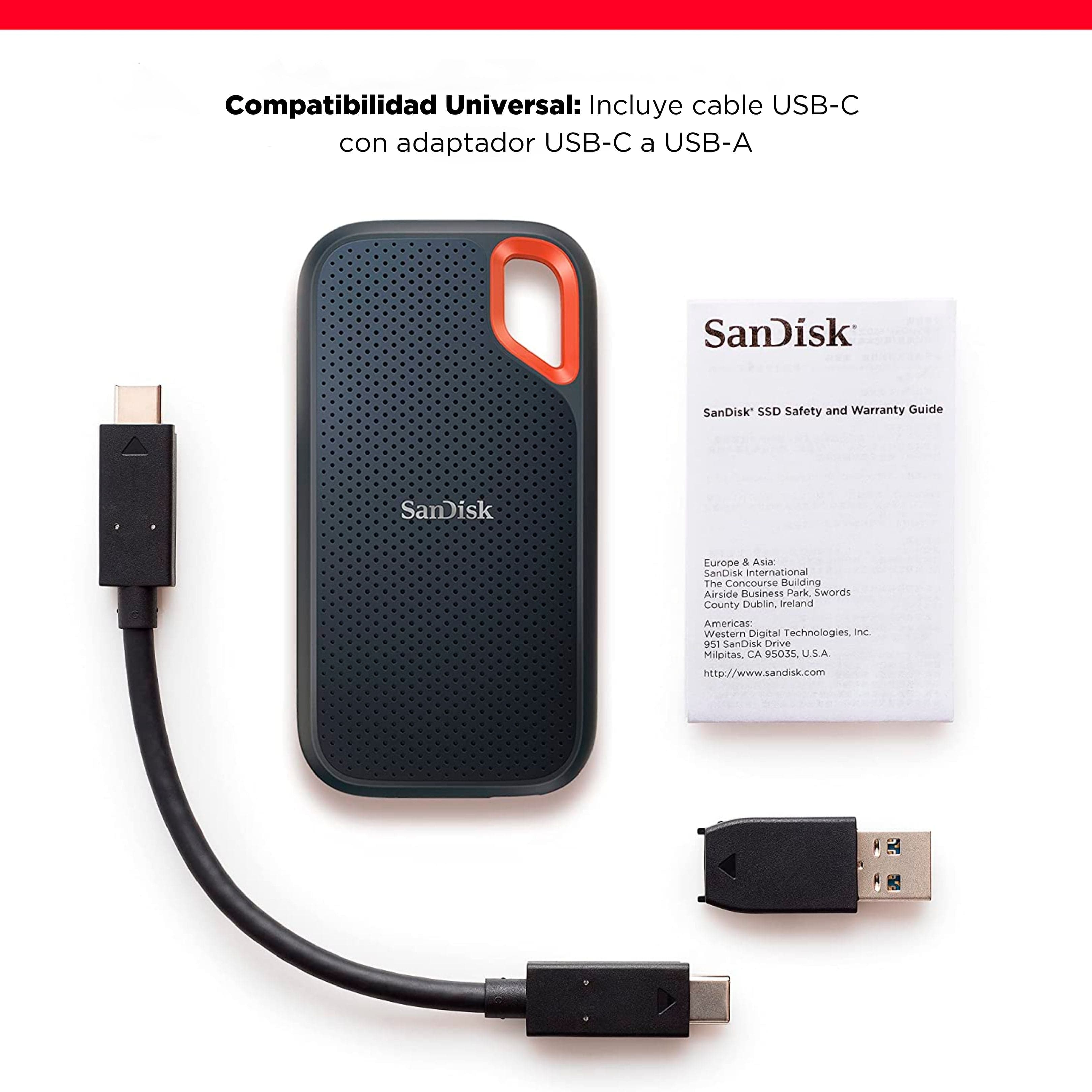 Disco Duro Sólido Externo SSD - Sandisk Extreme Portable 1TB