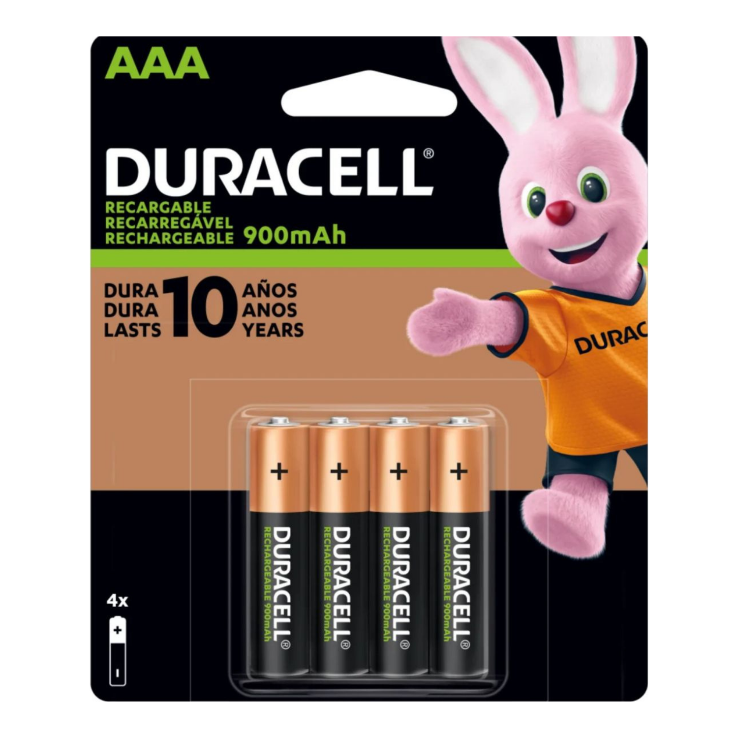 Caja de 48 unid de Pilas Recargables Duracell AAA de 900 mAh