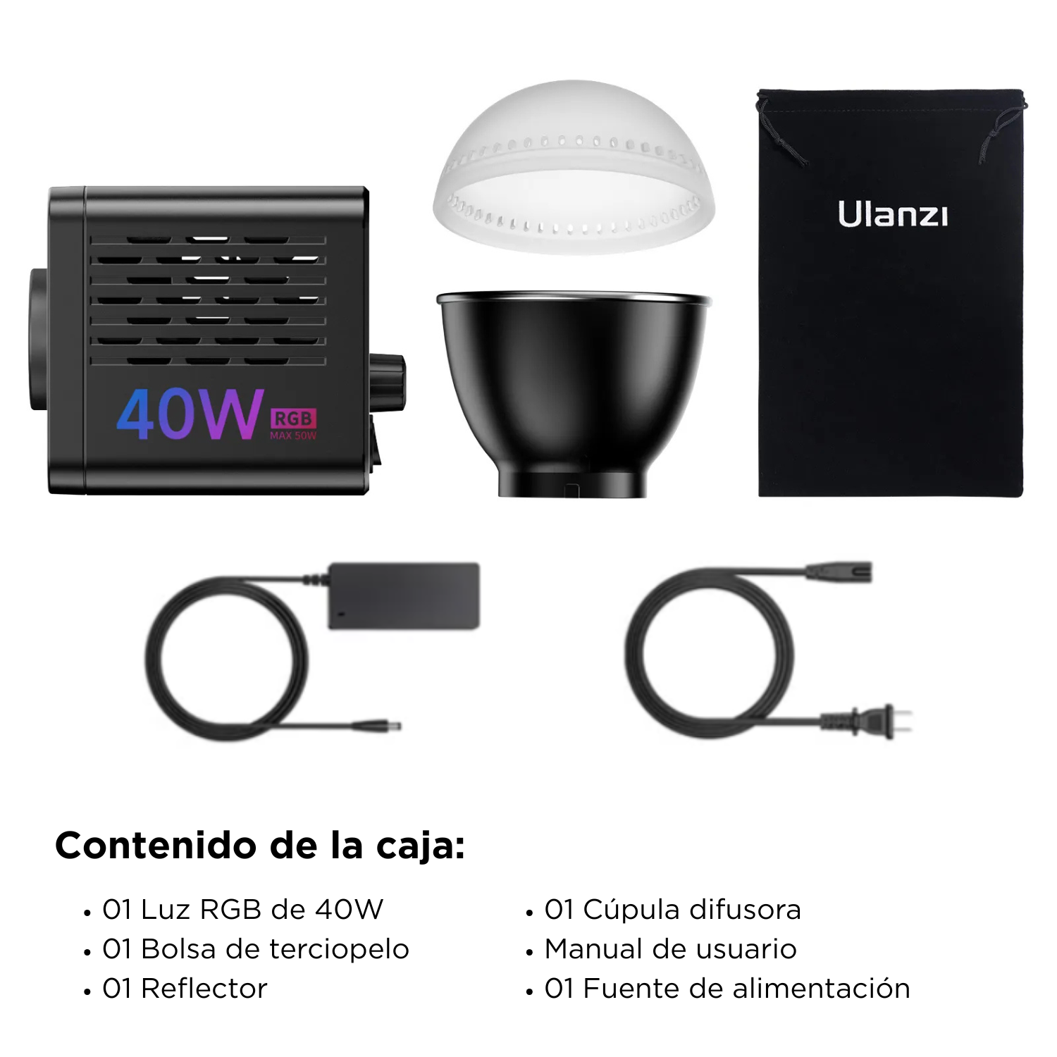 Luz LED Ulanzi RGB L024 de 40W