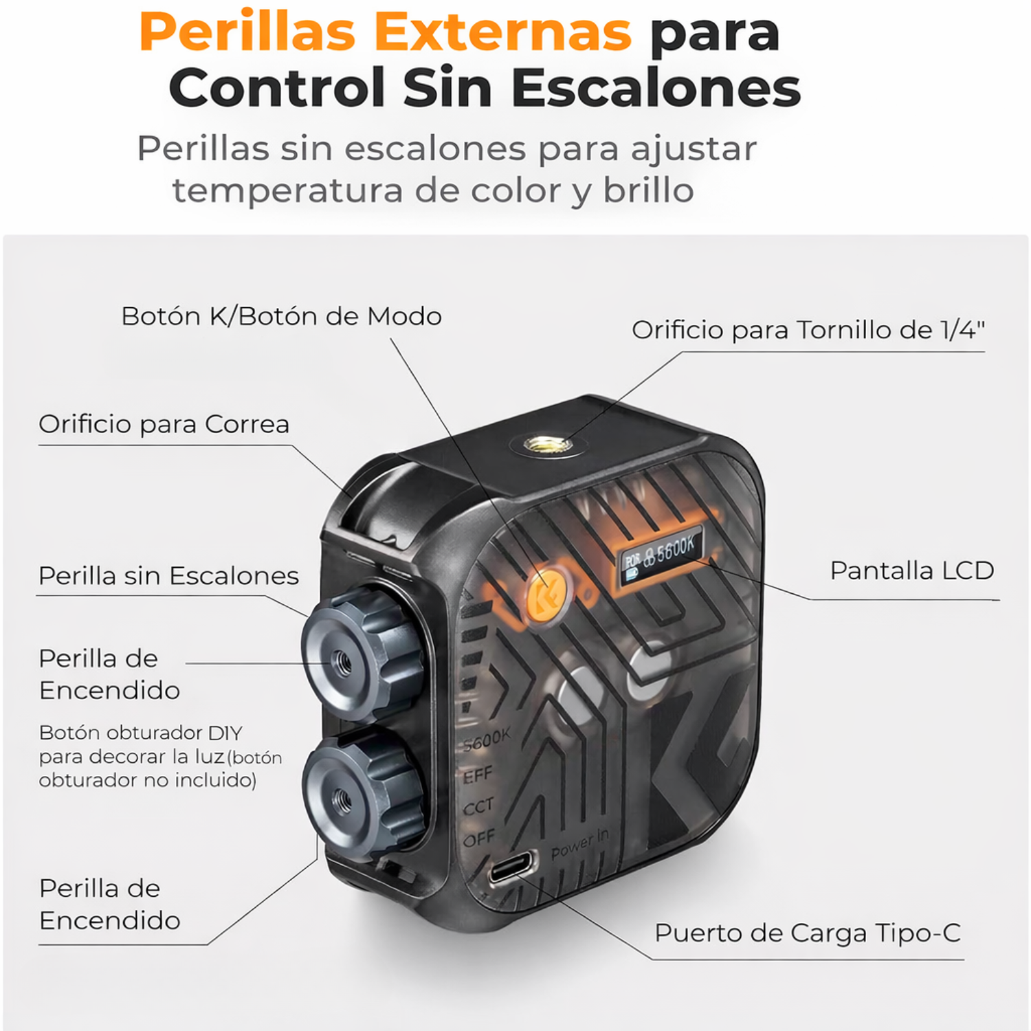 Luz Continua LED Bicolor K&F Concept KF34.035