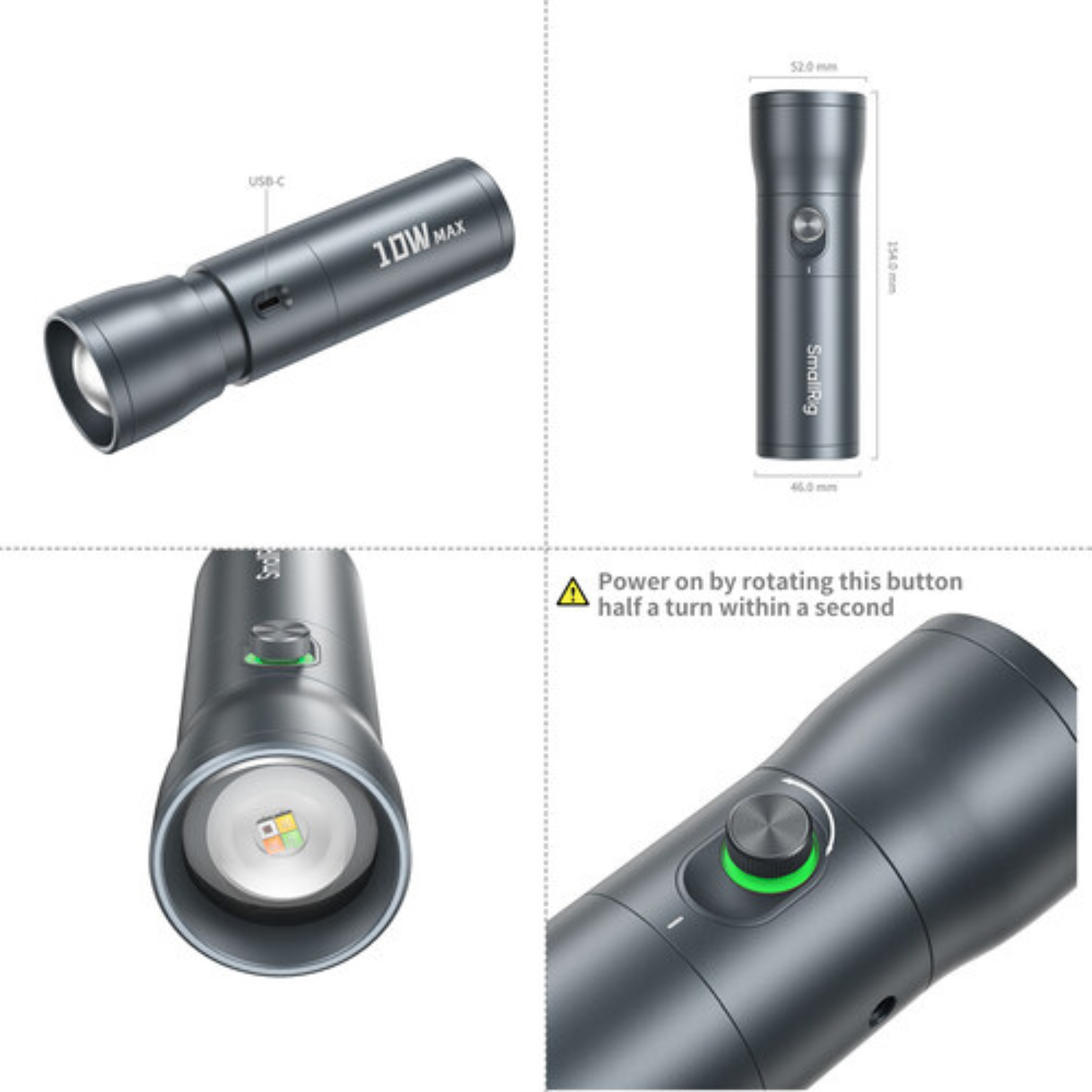 Luz LED SmallRig RF10C tipo linterna