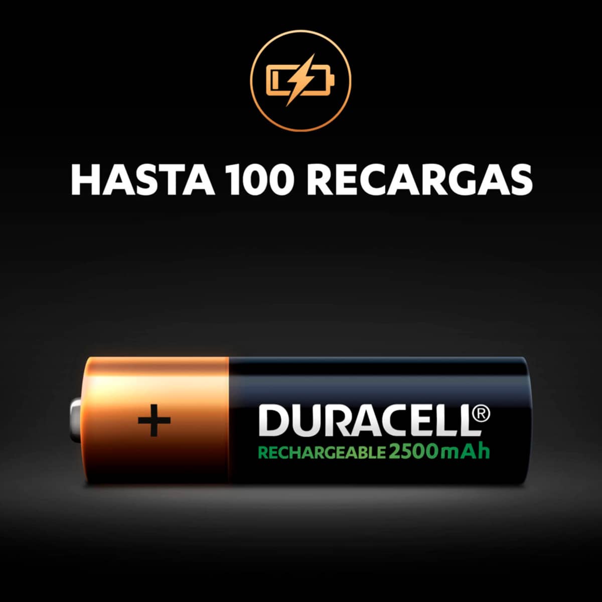 Pilas Recargables Duracell AA de 2500 mAh (4 unidades)