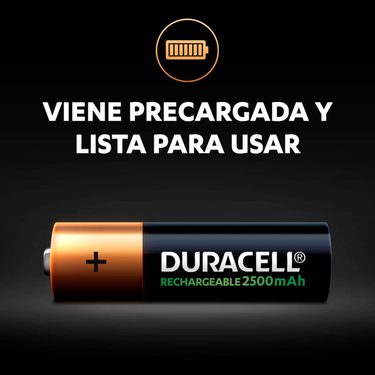 Pilas Recargables Duracell AA de 2500 mAh (4 unidades)