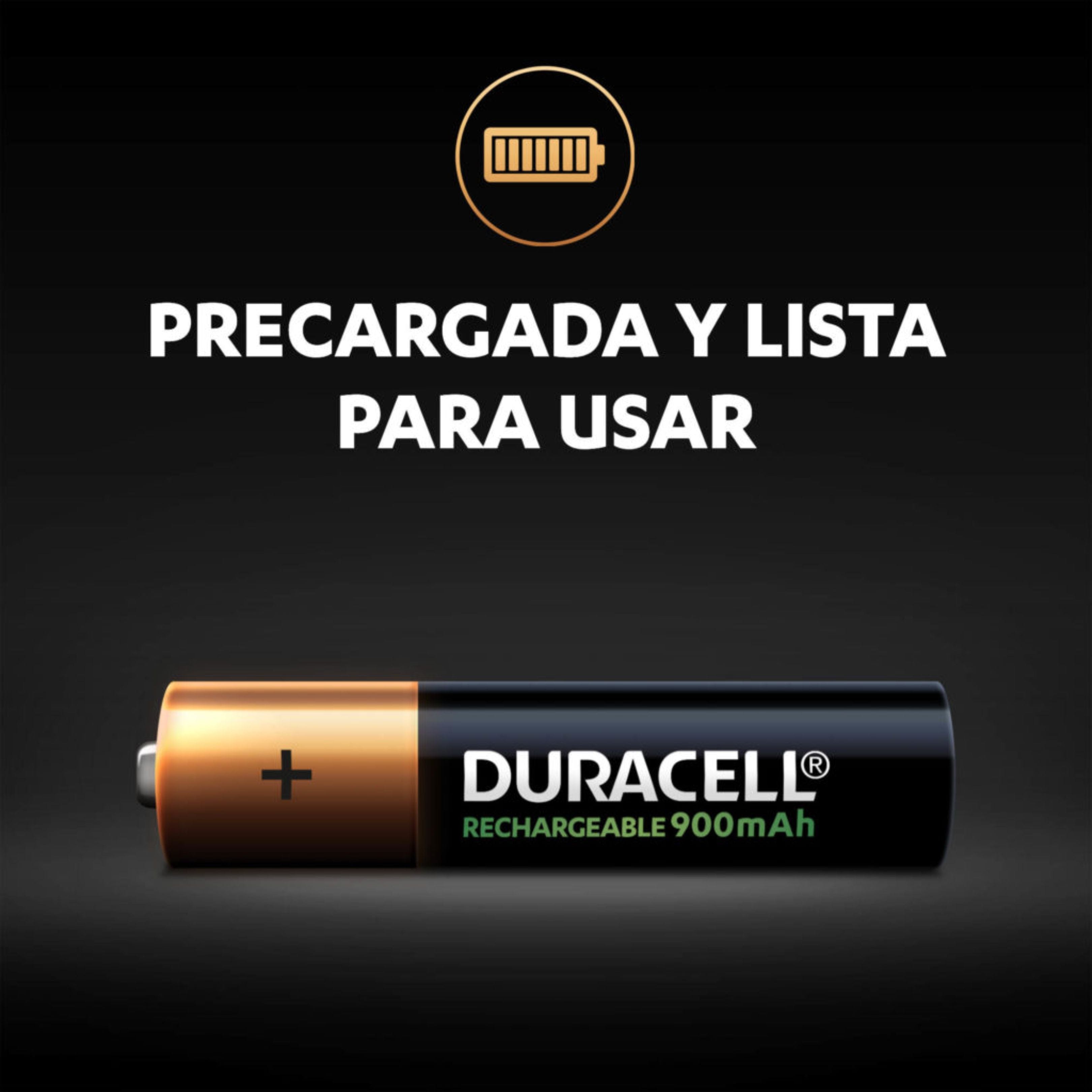 Pilas Recargables Duracell AAA de 900 mAh (4 unidades)