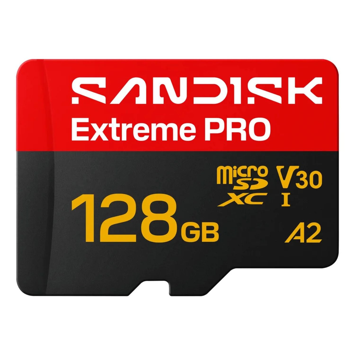 Memoria MicroSD SanDisk Extreme PRO 128GB V30 U3 UHS-I A2 R:250MB/s 4K con adaptador SD