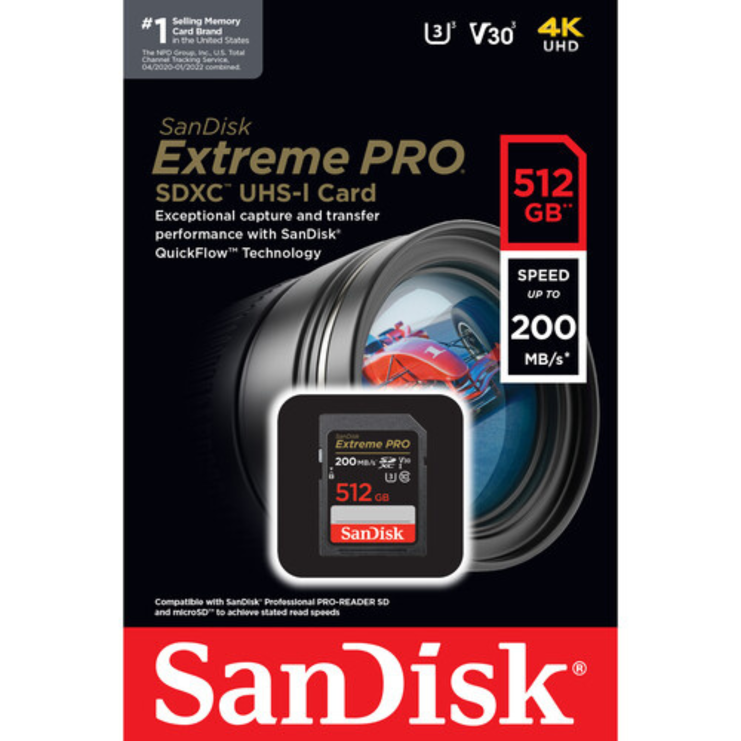 Memoria SD Sandisk Extreme Pro 200mb/s 512gb