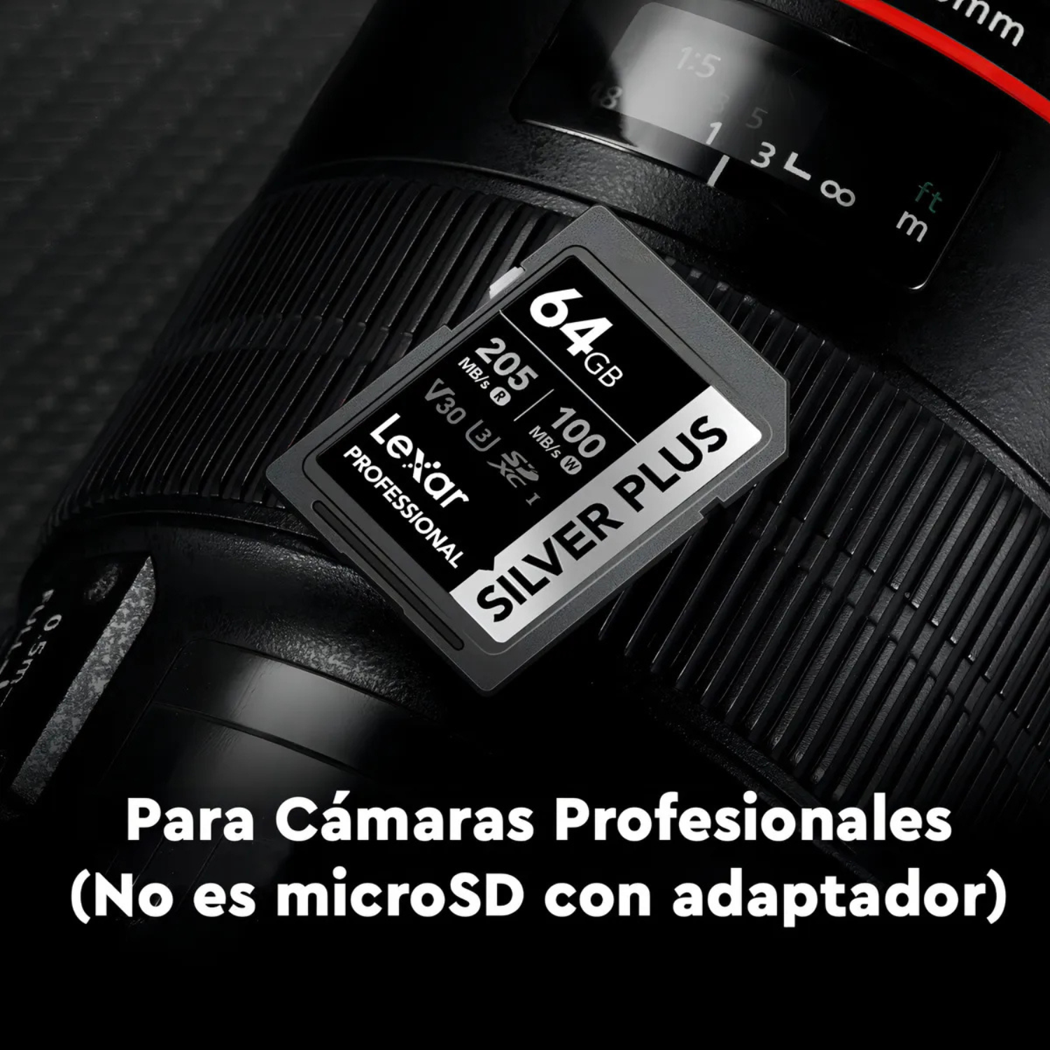 Memoria SDXC U3 V30 Lexar Professional 64GB - W:100MB/s -R:205MB/s SILVER PLUS