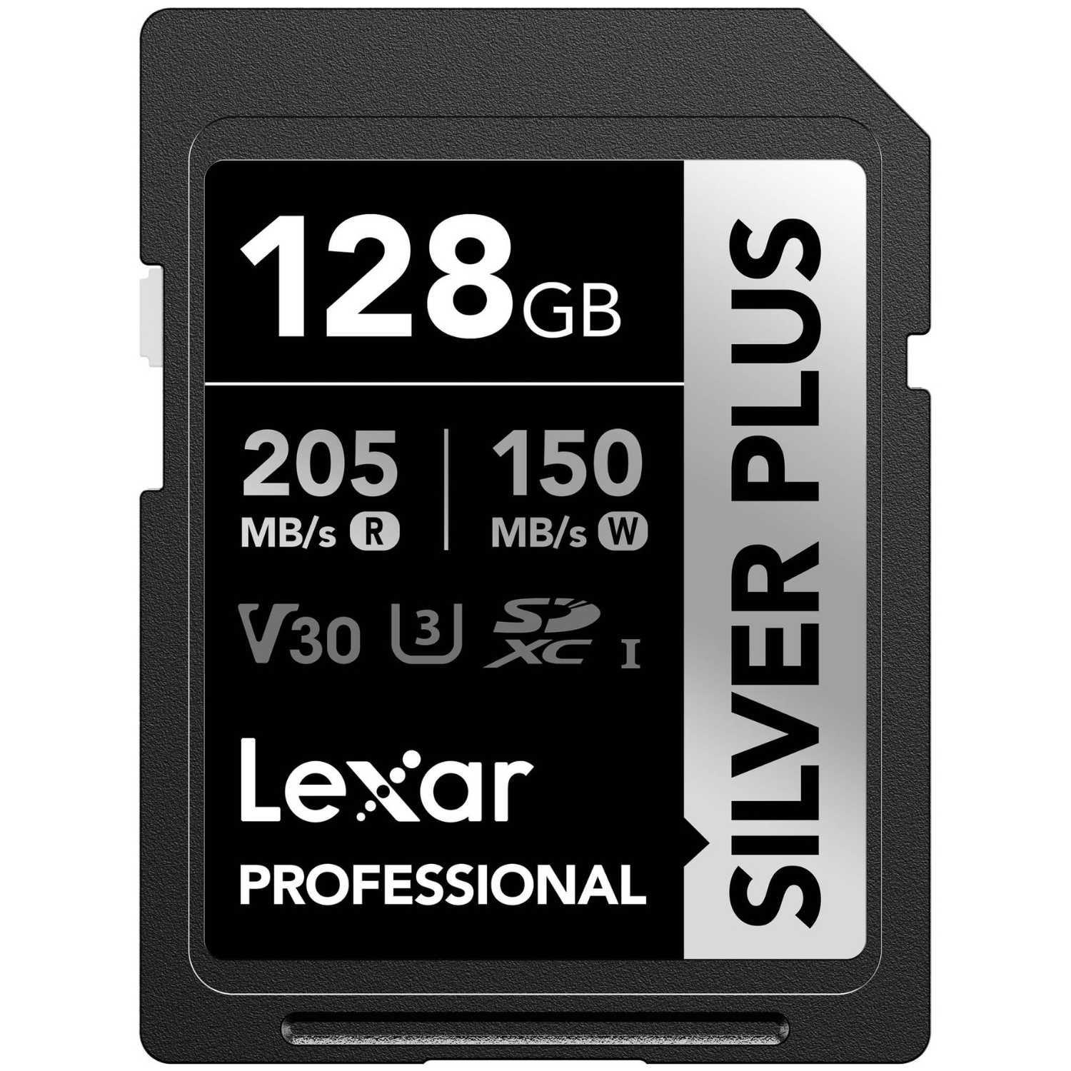 Memoria SDXC U3 V30 Lexar Professional 128GB - W:150MB/s -R:205MB/s SILVER PLUS