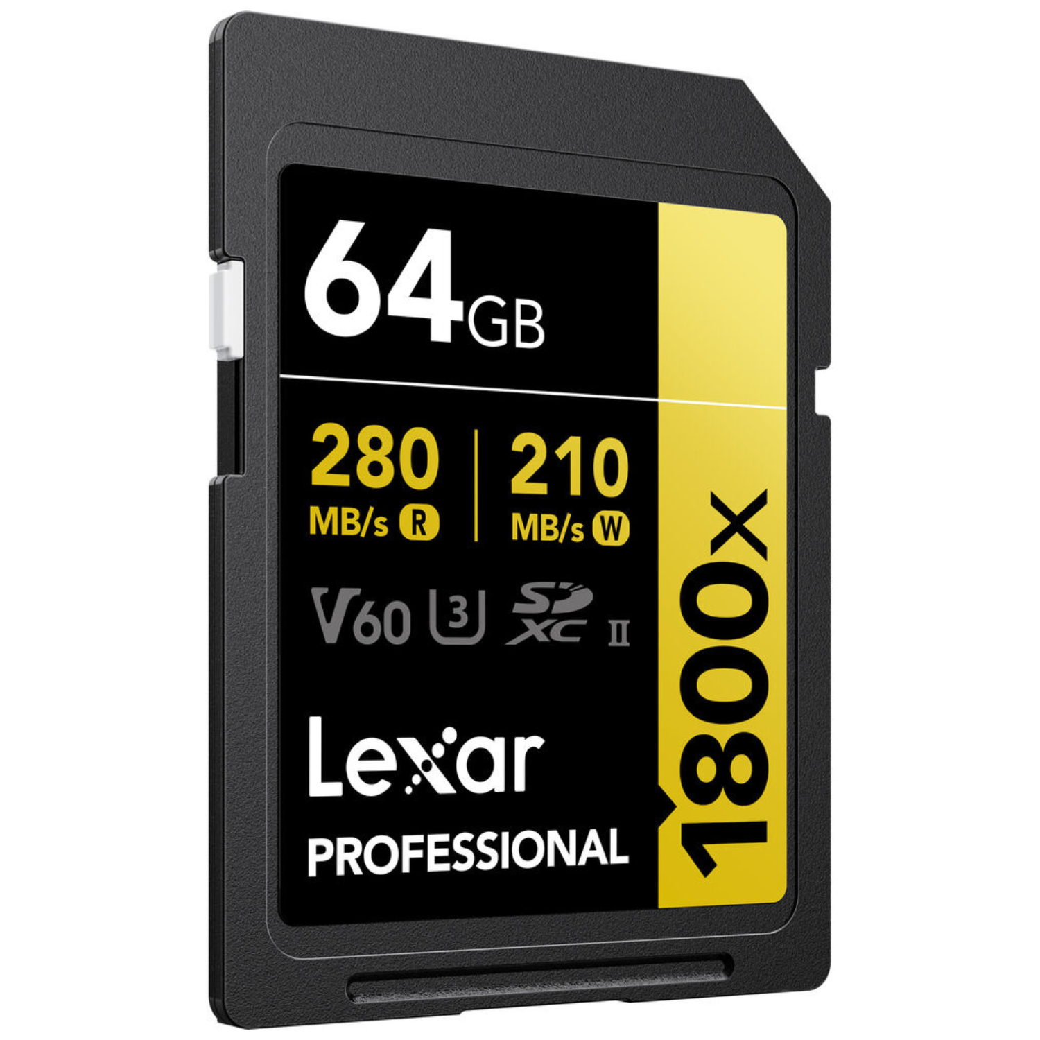Memoria SDXC U3 V60 Lexar Professional 64GB - W:210MB/s -R:280MB/s 1800x