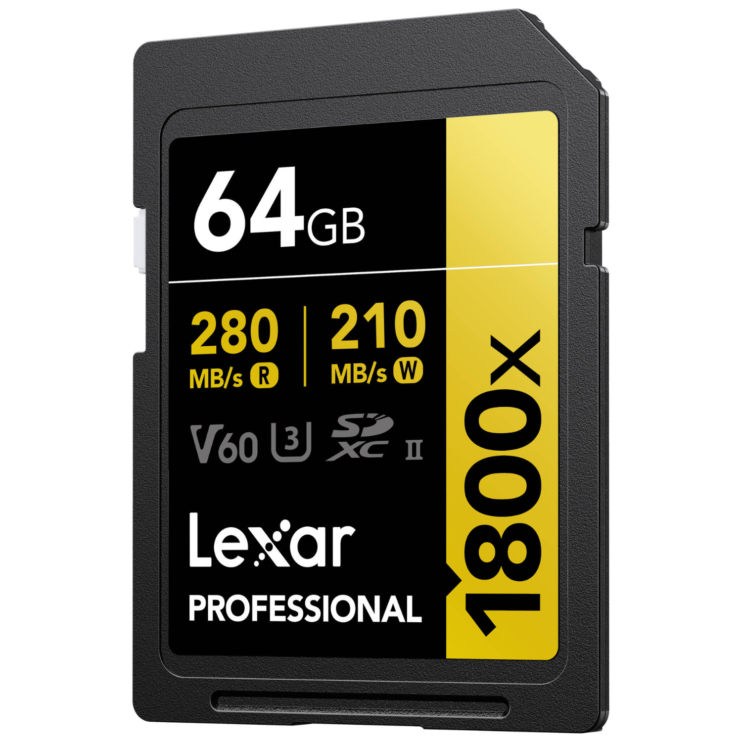 Memoria SDXC U3 V60 Lexar Professional 64GB - W:210MB/s -R:280MB/s 1800x