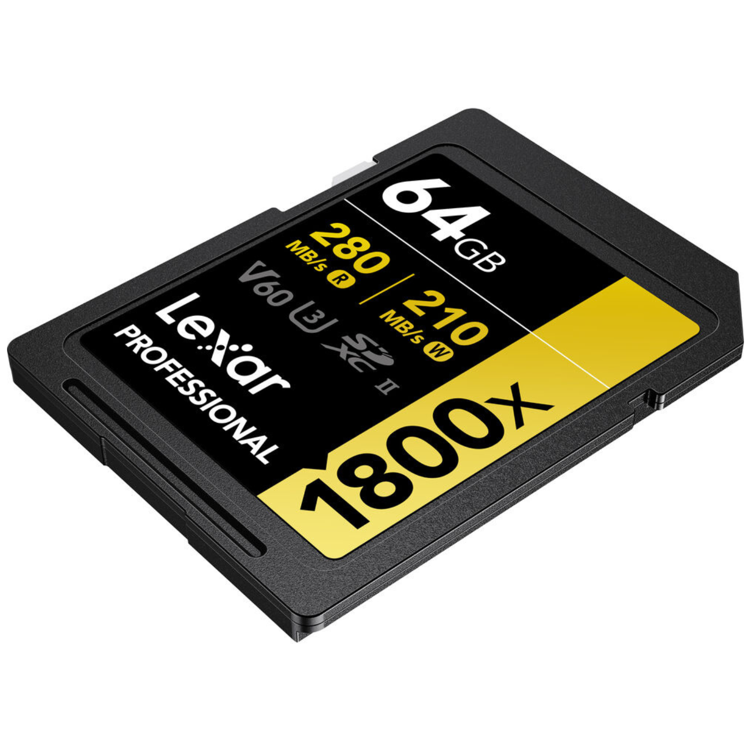 Memoria SDXC U3 V60 Lexar Professional 64GB - W:210MB/s -R:280MB/s 1800x