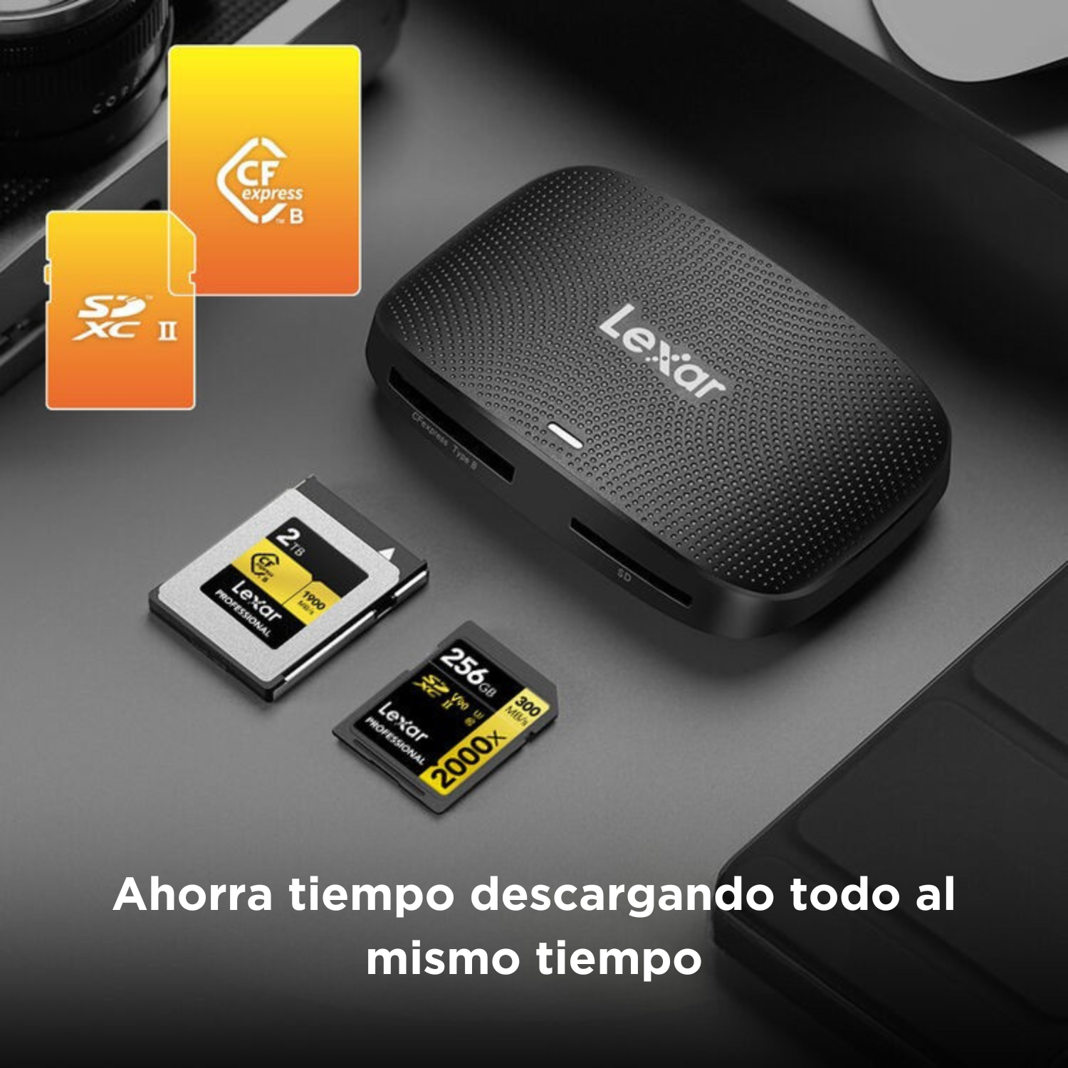 Lector de tarjetas Lexar Professional CFexpress Tipo B/SD USB 3.2 Gen 2