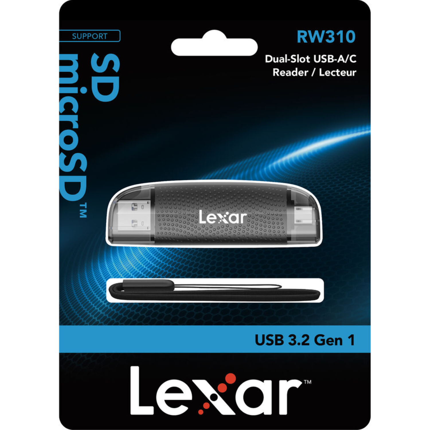 Lector de tarjetas Lexar Dual-Slot USB-A/C para SD y microSD