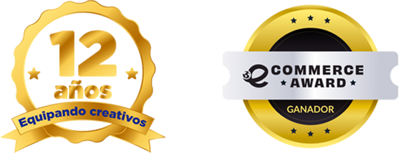 12 años equipando creativos - Ganador eCommerce Award